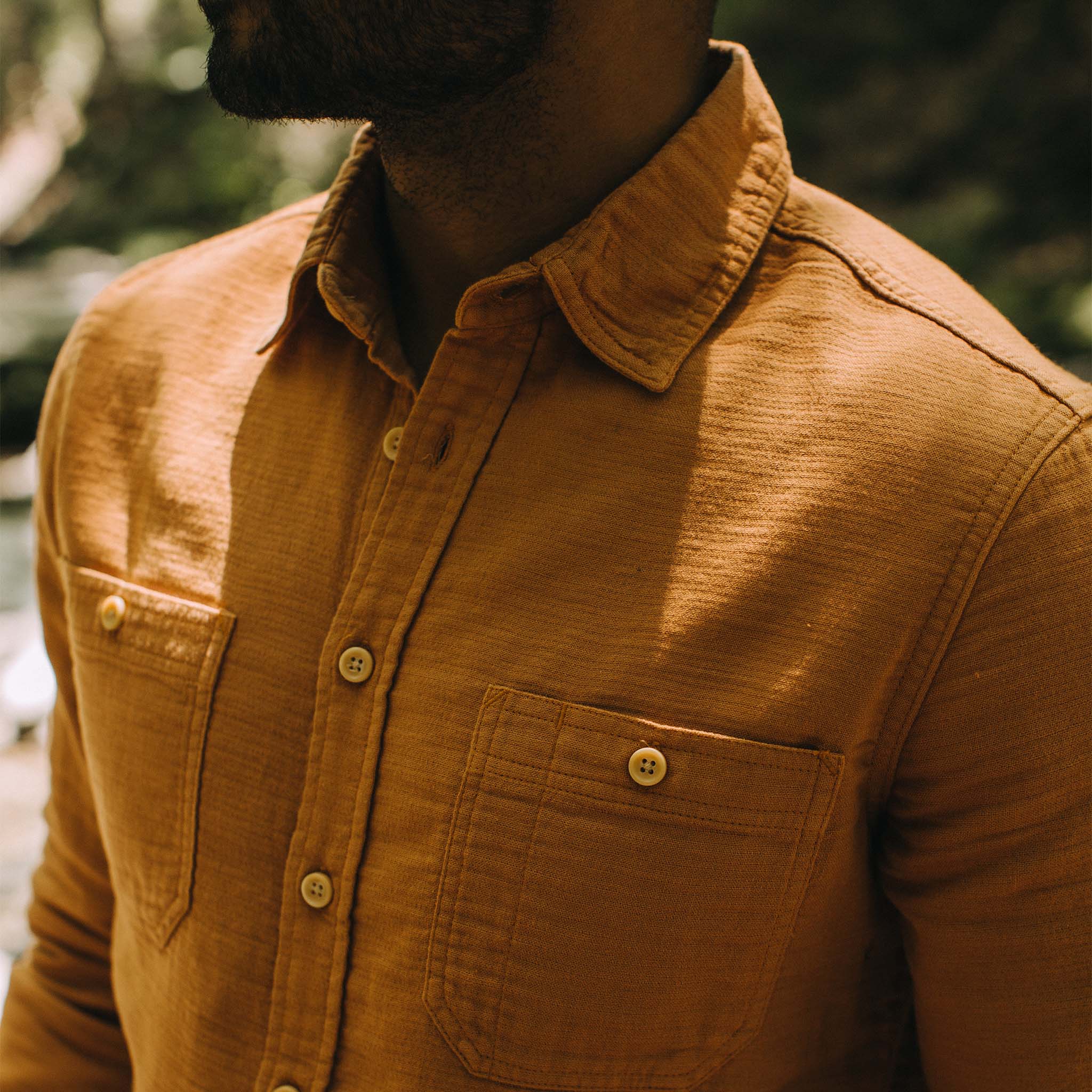 The Utility Shirt in Russet Double Cloth - Image 3