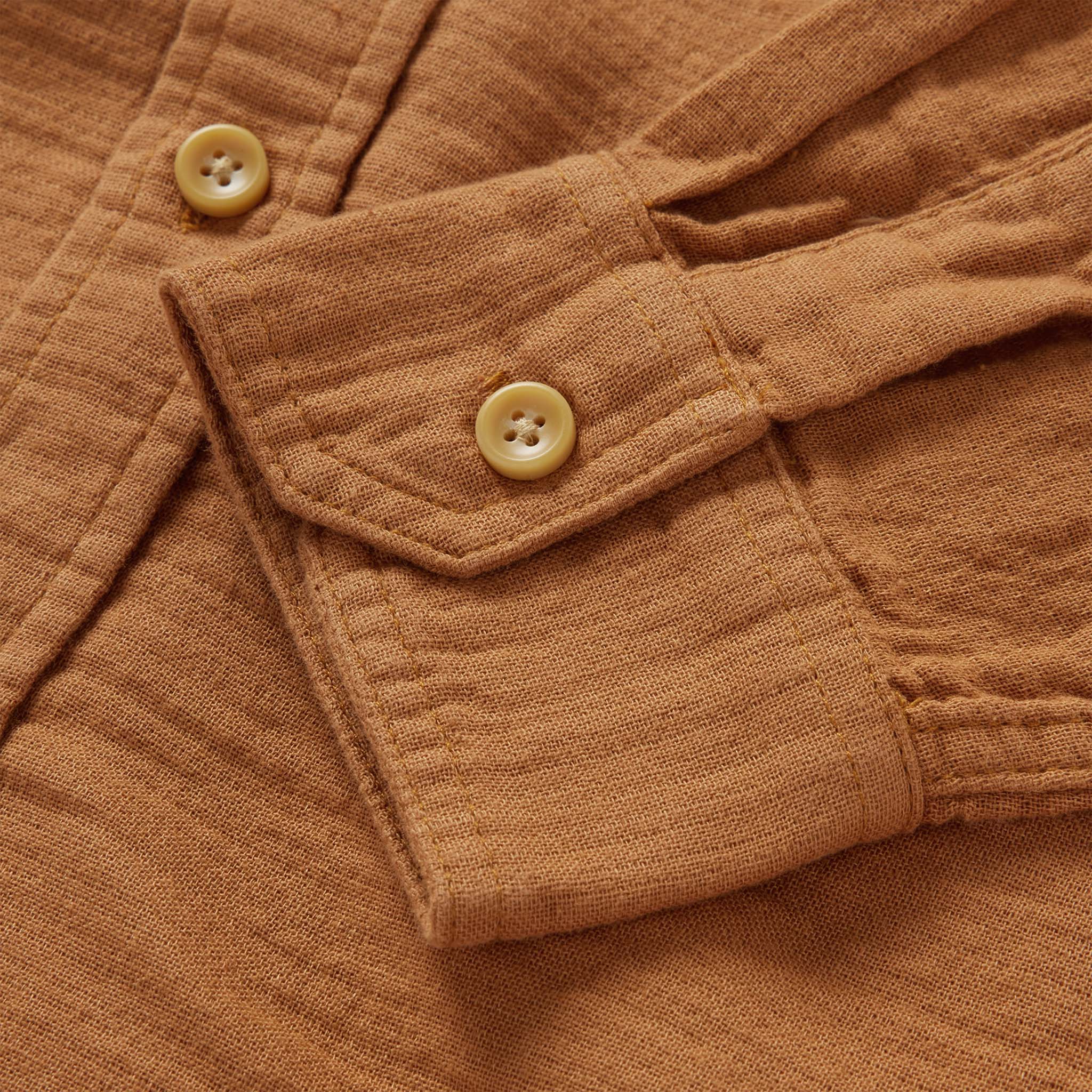 The Utility Shirt in Russet Double Cloth - Image 6