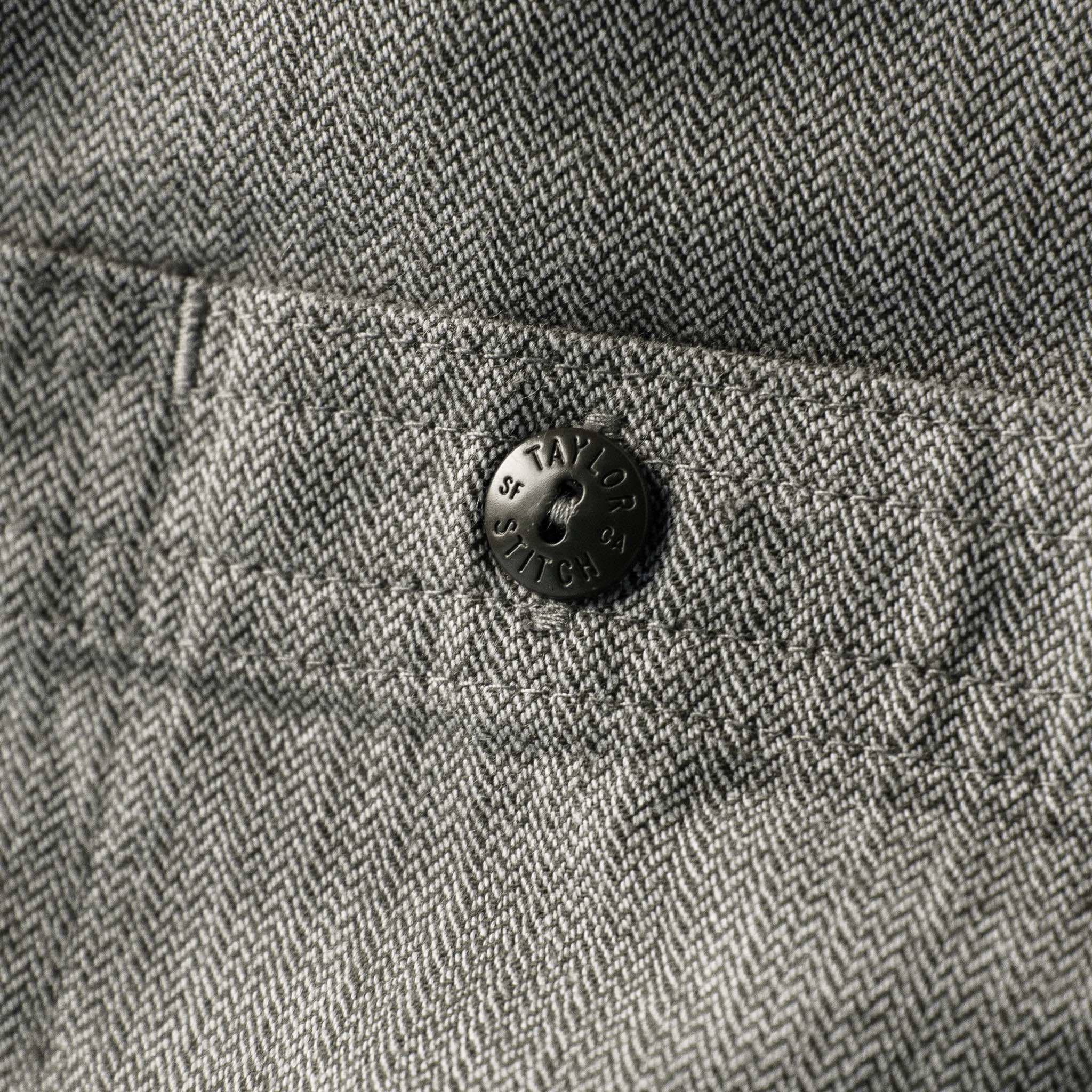 The Utility Shirt in Slate Broken Herringbone - Image 8