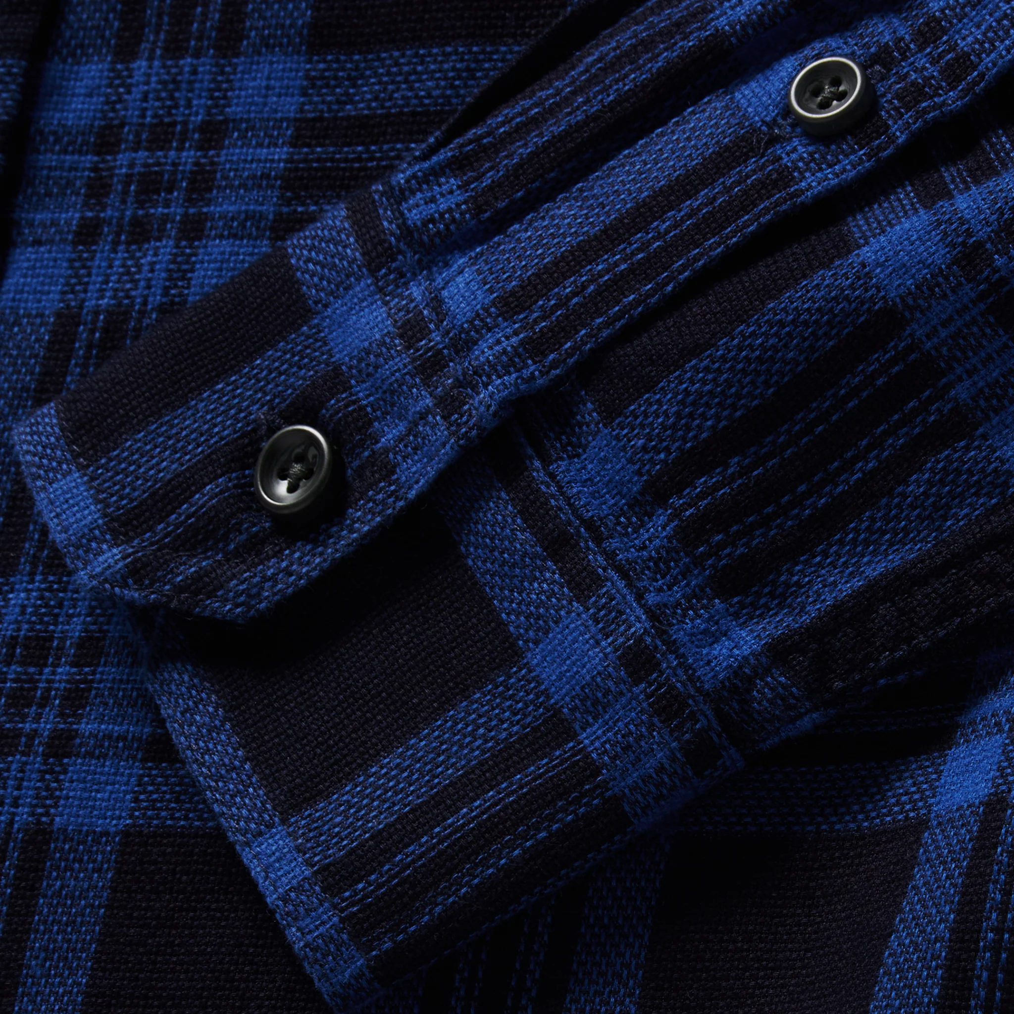 The Utility Shirt in Rinsed Indigo Plaid - Image 5