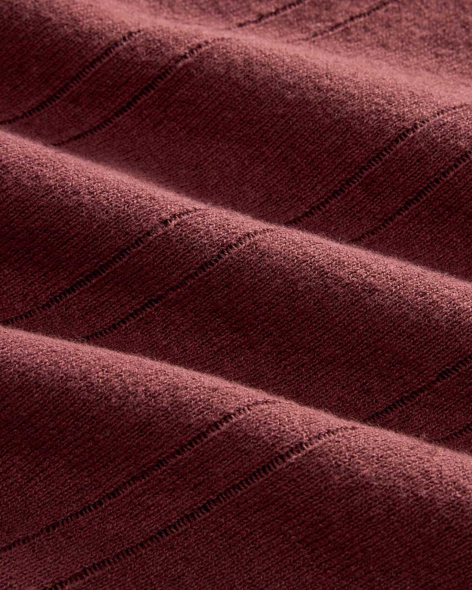 The Valencia Sweater Polo in Dried Cherry Rib - Image 6