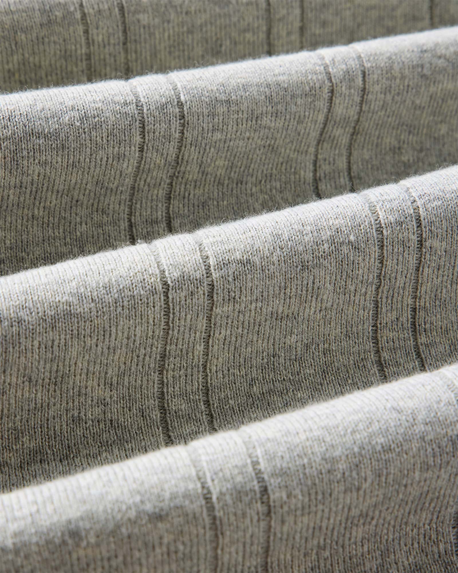 The Valencia Sweater Polo in Heather Grey Rib - Image 6
