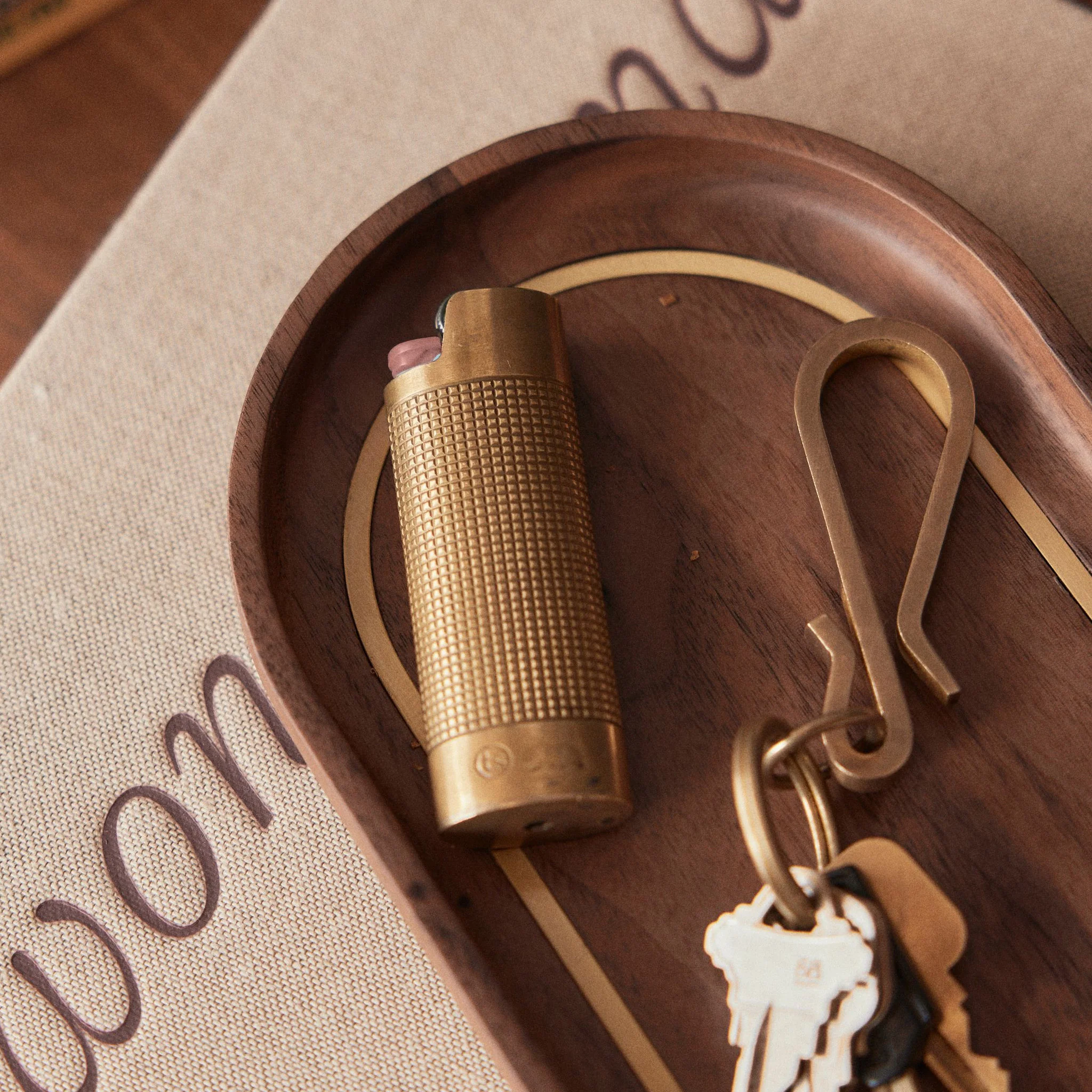 The Valet Tray in Walnut and Brass - Image 3