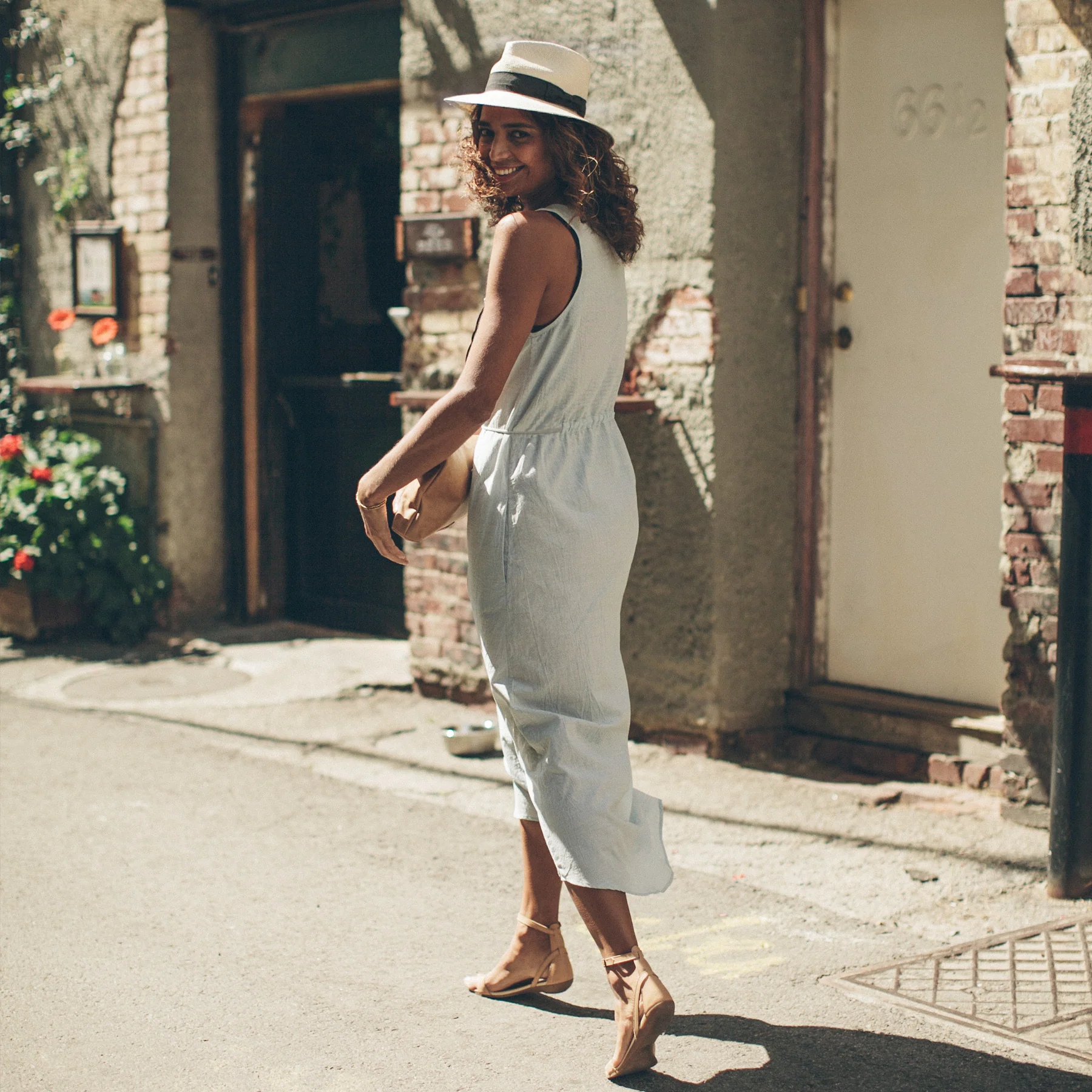 The Venice Dress in Seafoam Stripe - Image 2