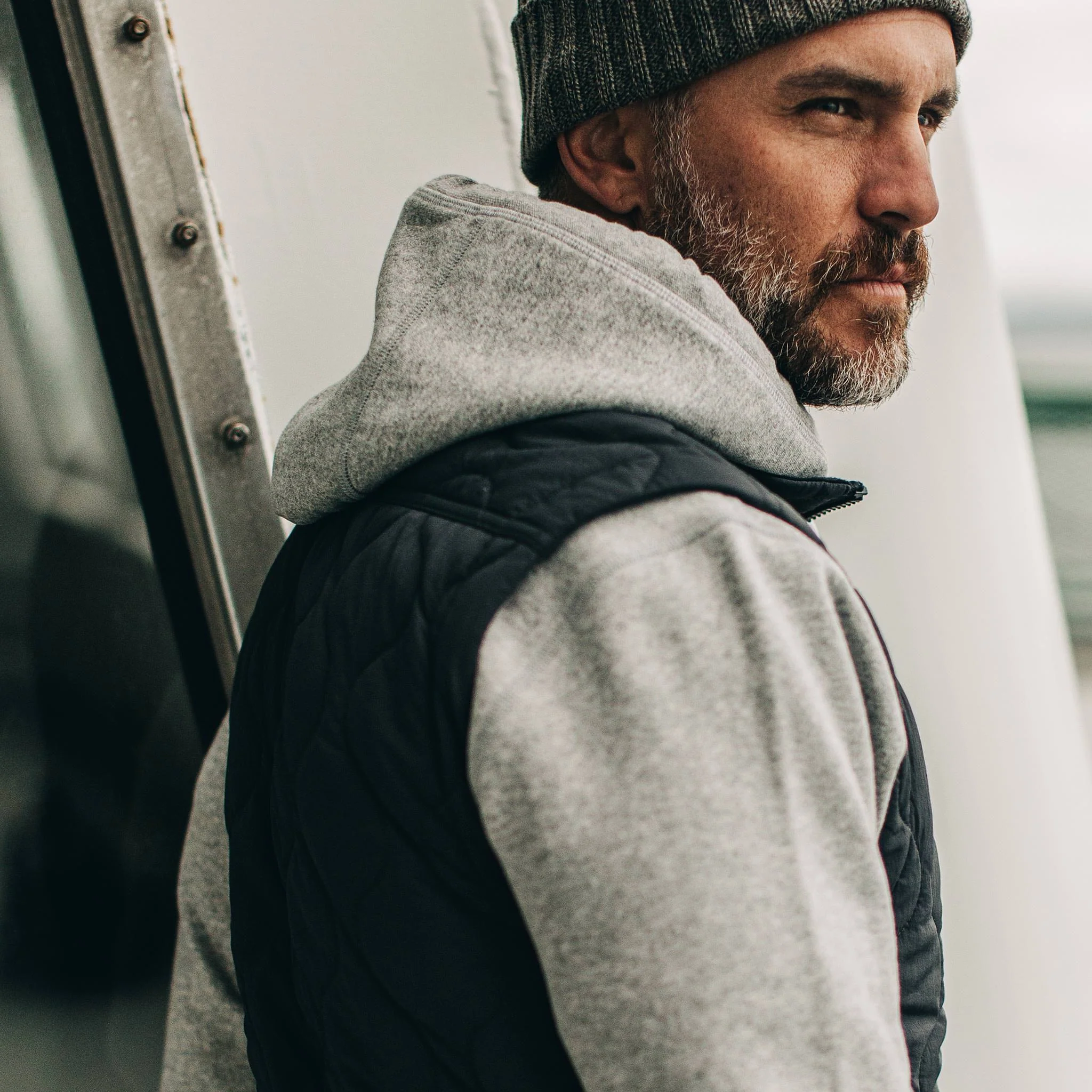 The Vertical Vest in Charcoal - Image 6
