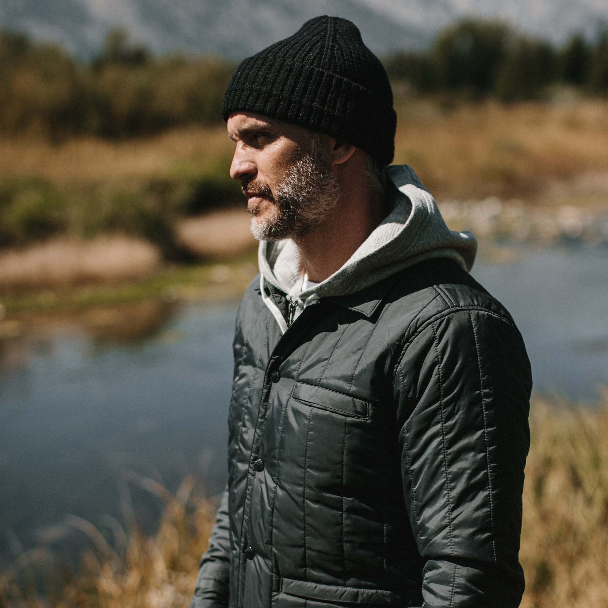 The Waffle Beanie in Coal Merino - Image 2