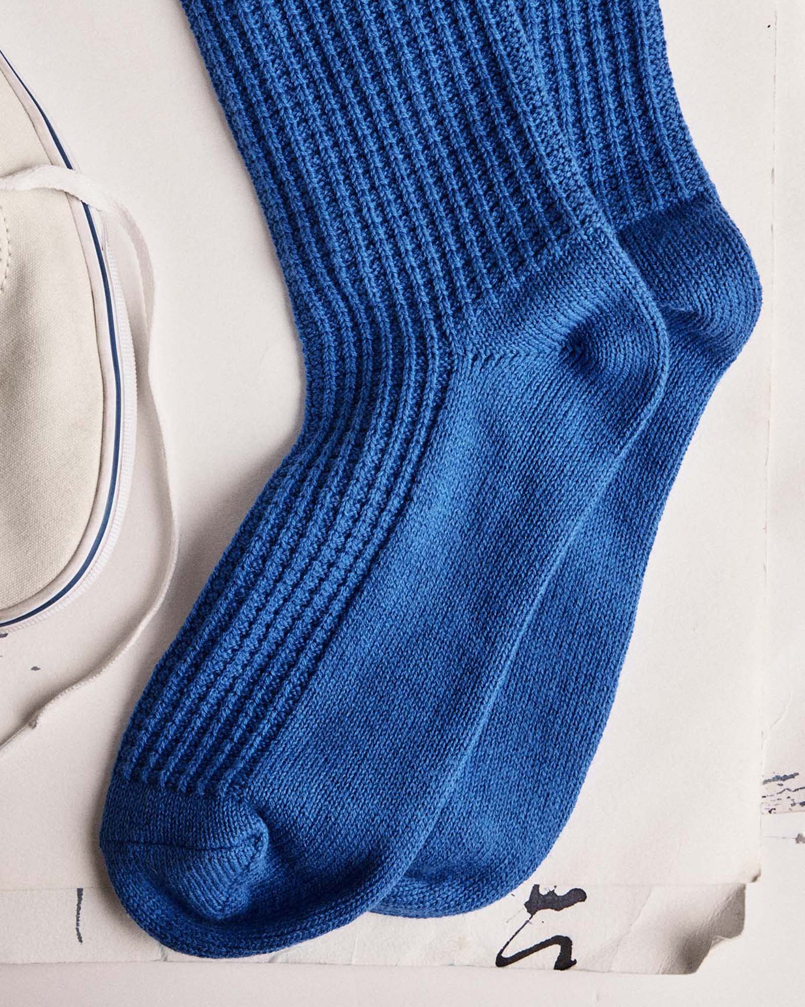 The Waffle Sock in Cobalt - Image 2