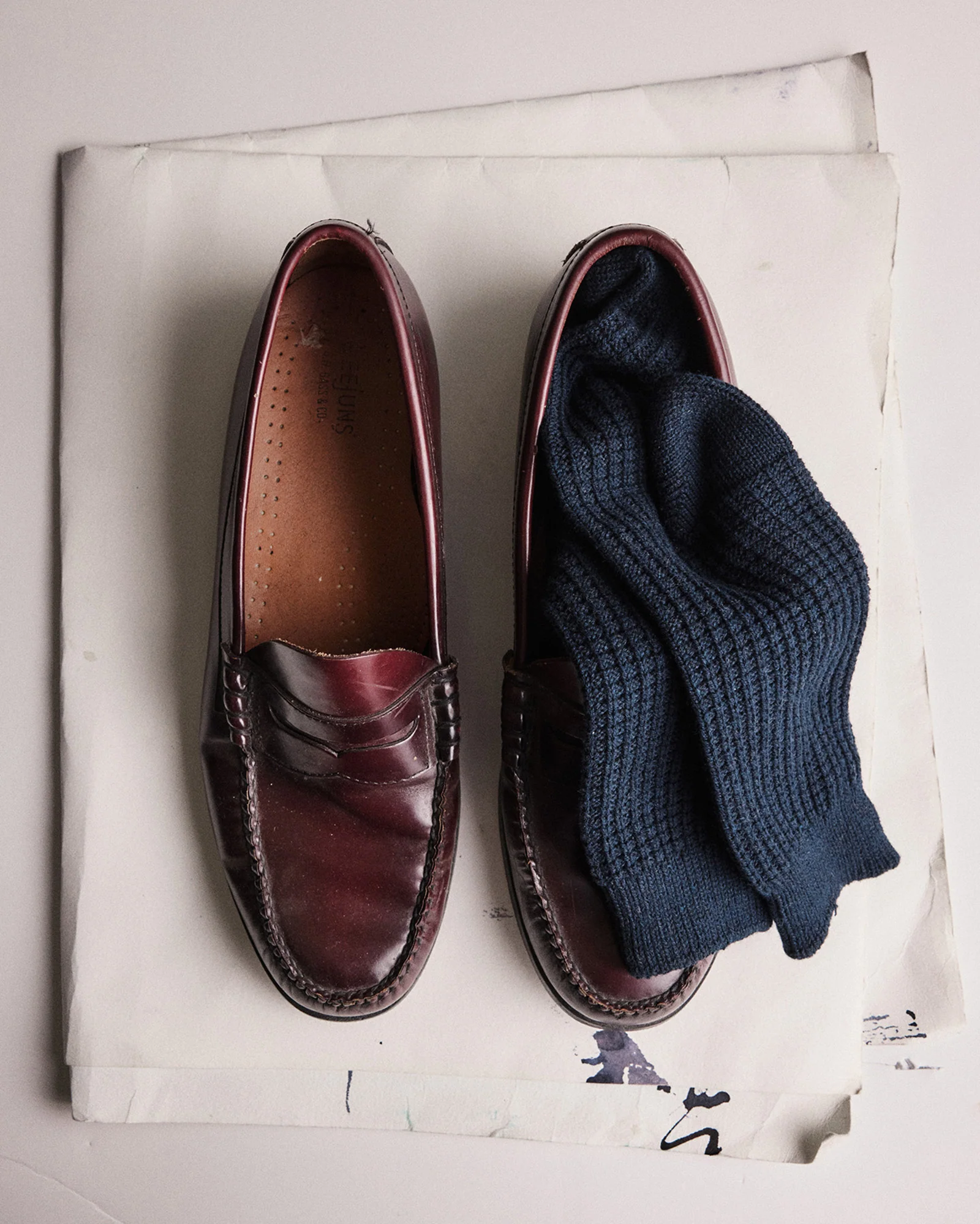 The Waffle Sock in Dark Navy - Image 3