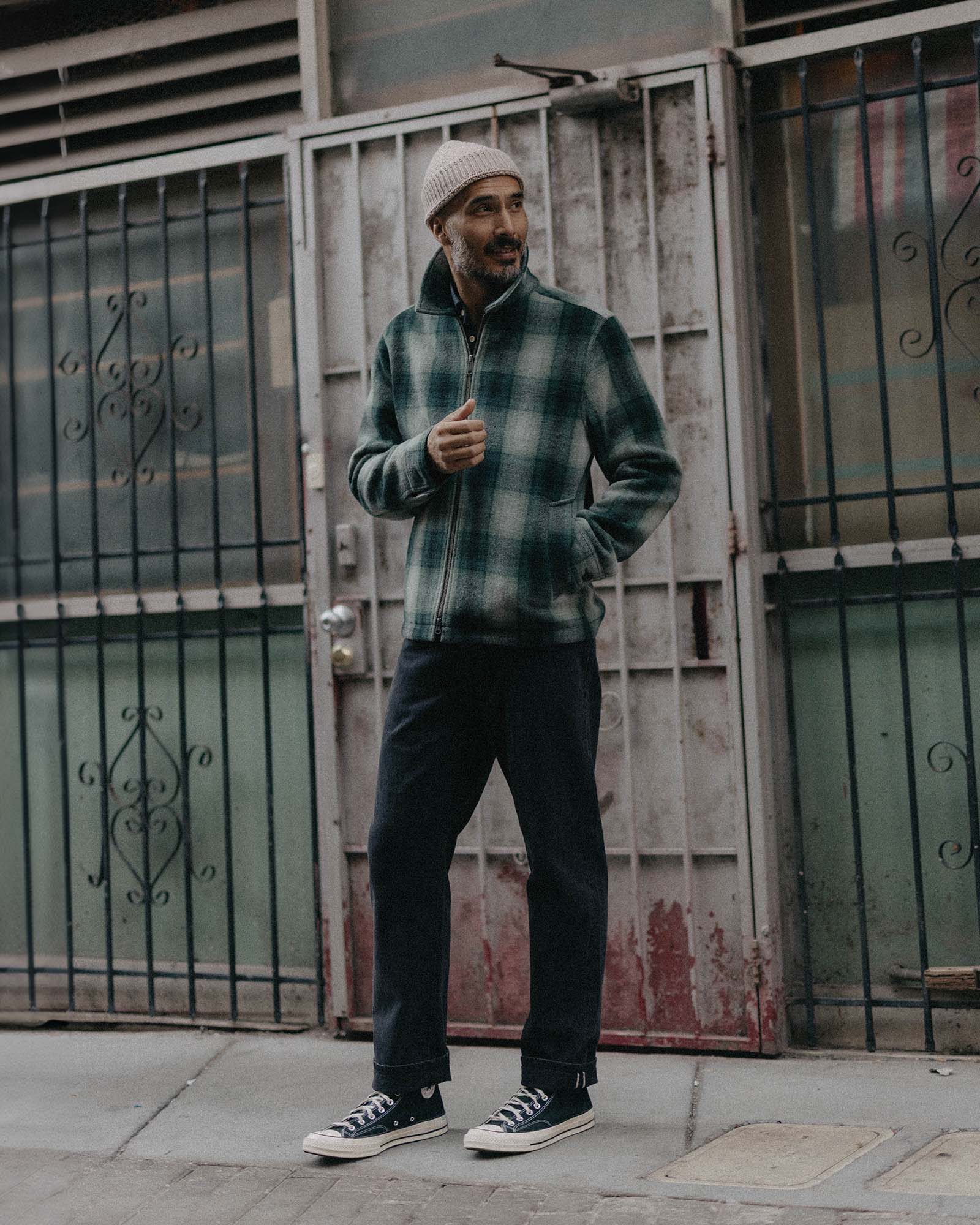 The Waterfront Jacket in Evergreen Plaid Wool - Image 3