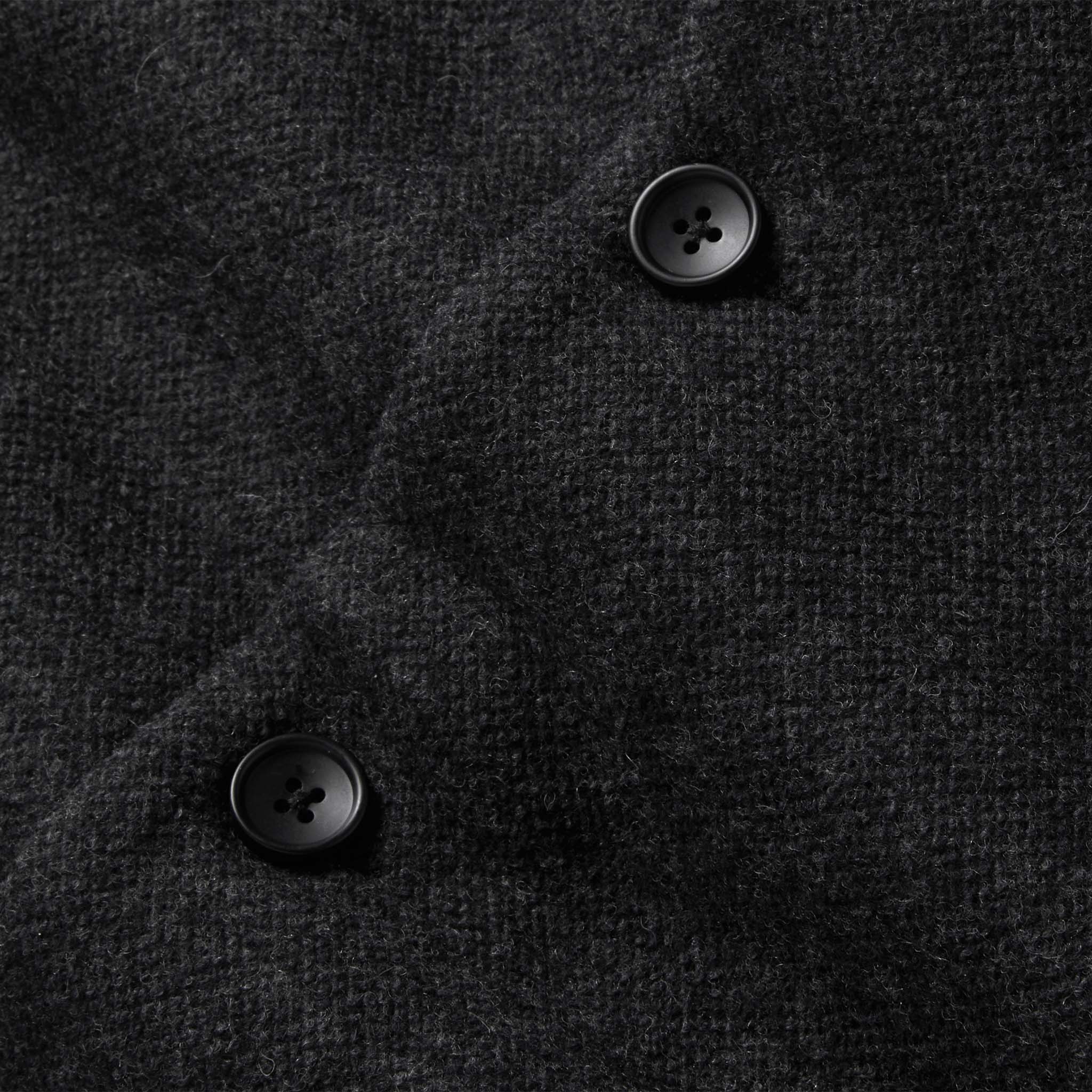 The Weekend Cardigan in Charcoal Herringbone Wool - Image 7