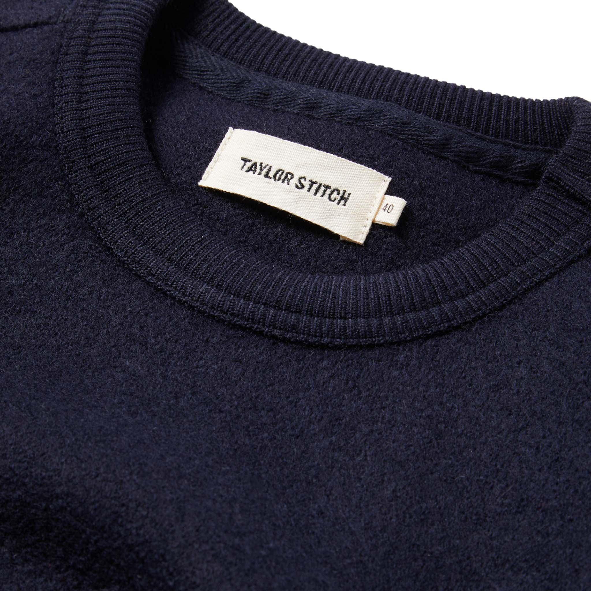 The Weekend Crewneck in Navy Boiled Wool - Image 6
