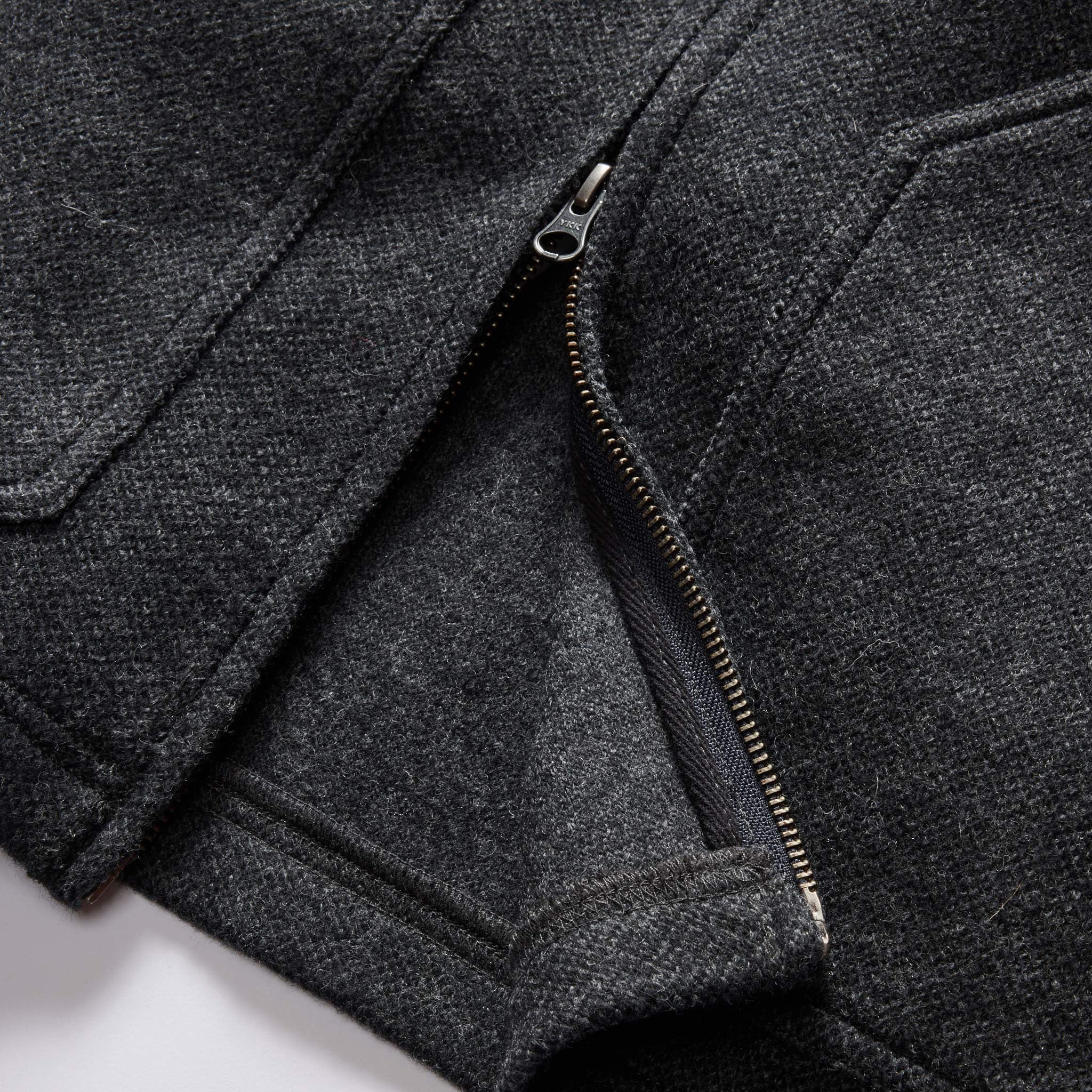 The Weekend Jacket in Charcoal Birdseye Wool - Image 7