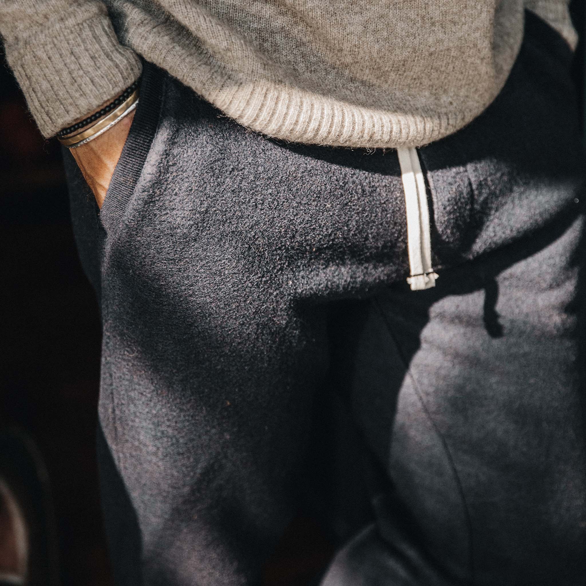 The Weekend Pant in Navy Boiled Wool - Image 3