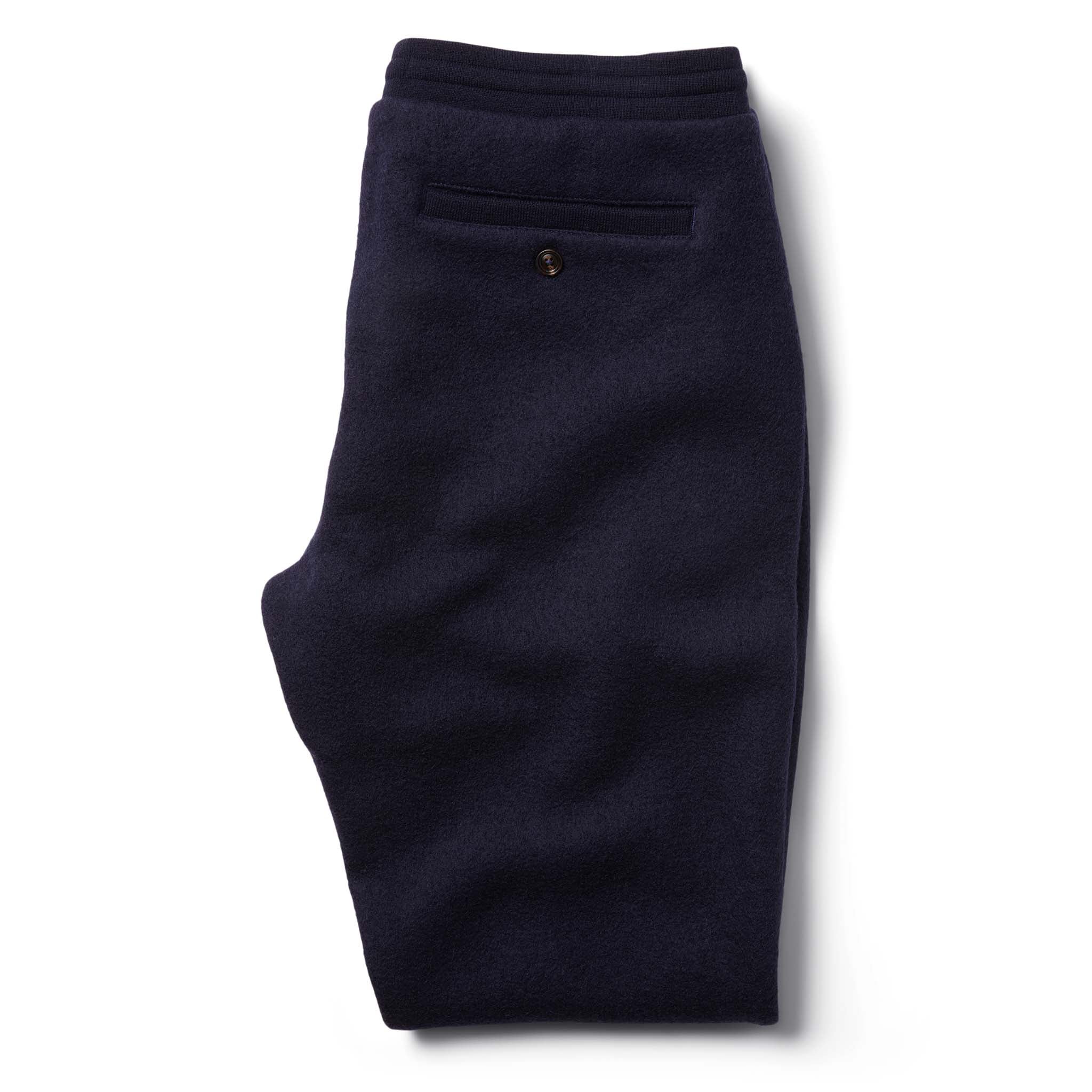 The Weekend Pant in Navy Boiled Wool - Image 9