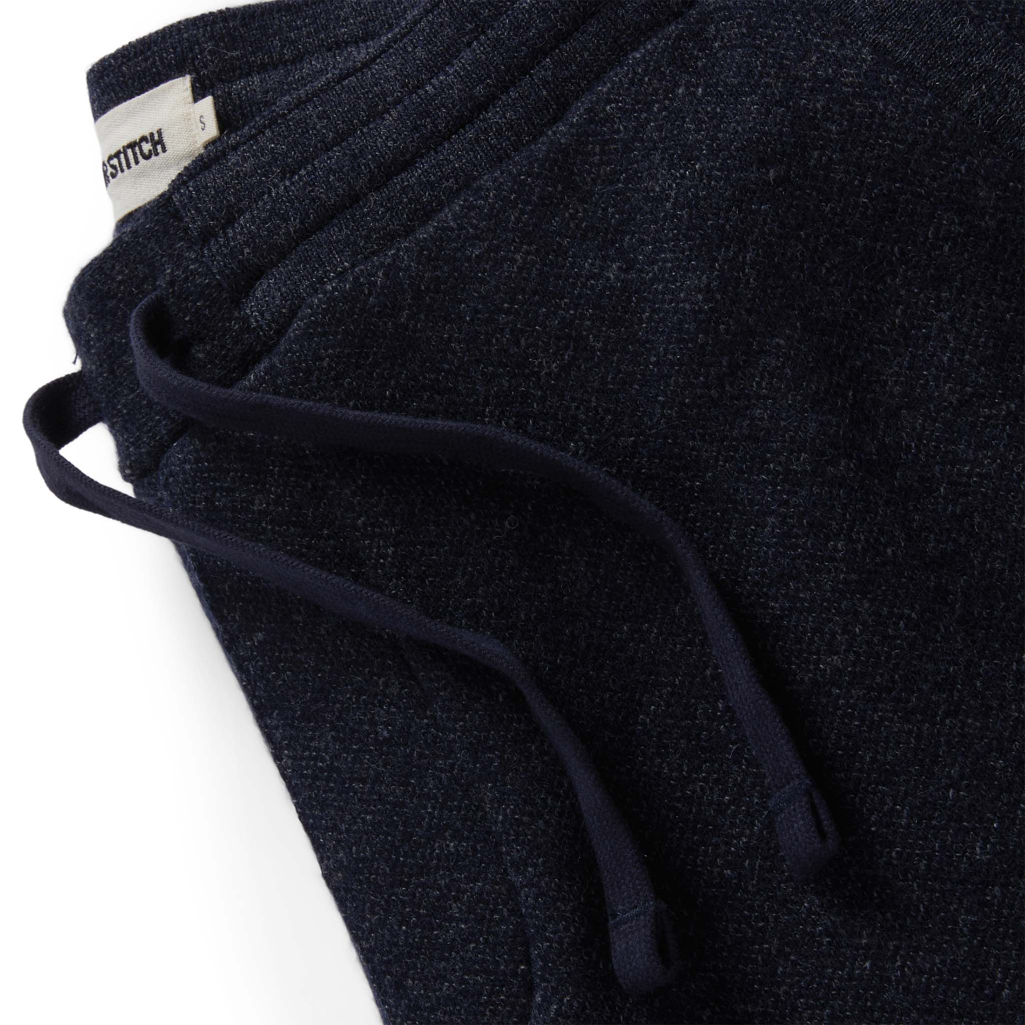 The Weekend Pant in Navy Herringbone Wool - Image 4