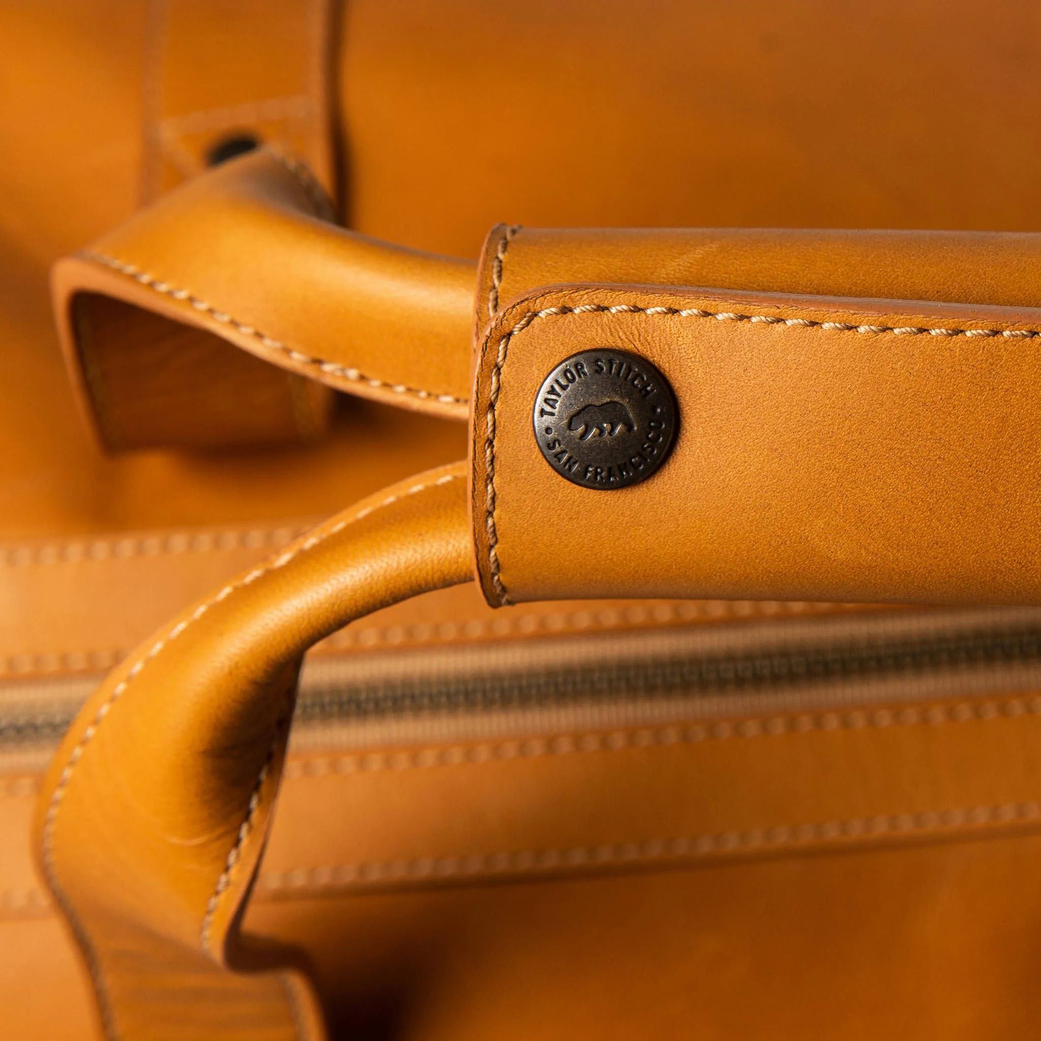 The Weekender Duffle Bag in Saddle Tan - Image 6