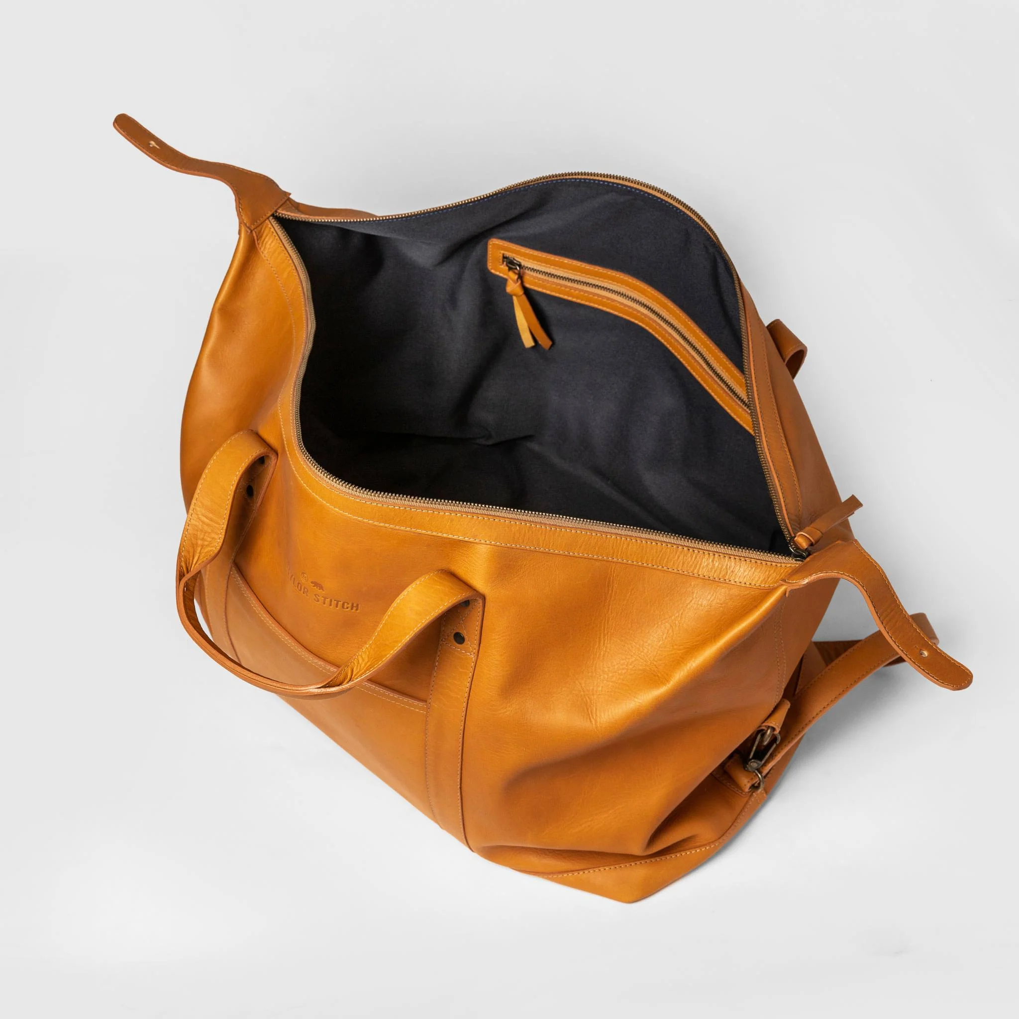 The Weekender Duffle Bag in Saddle Tan - Image 8