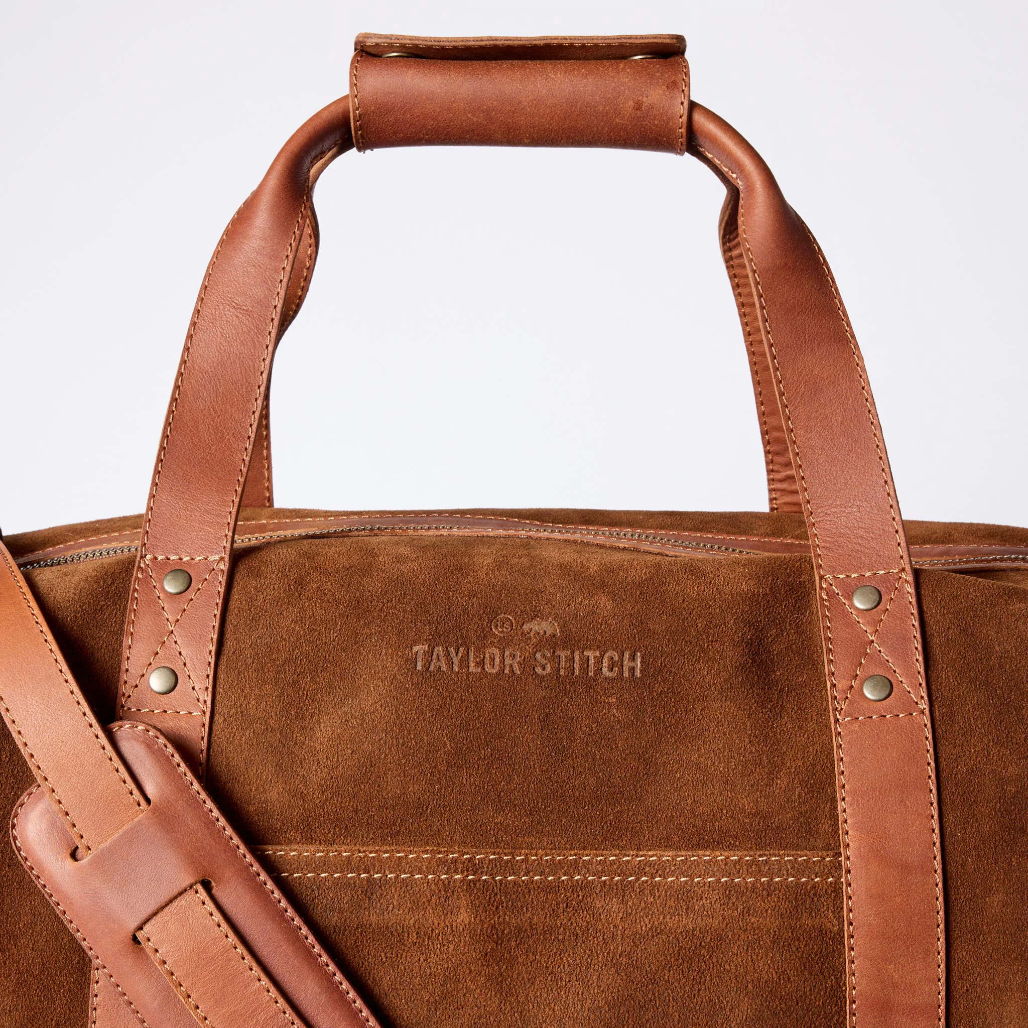 The Weekender Duffle in Chocolate Roughout - Image 7
