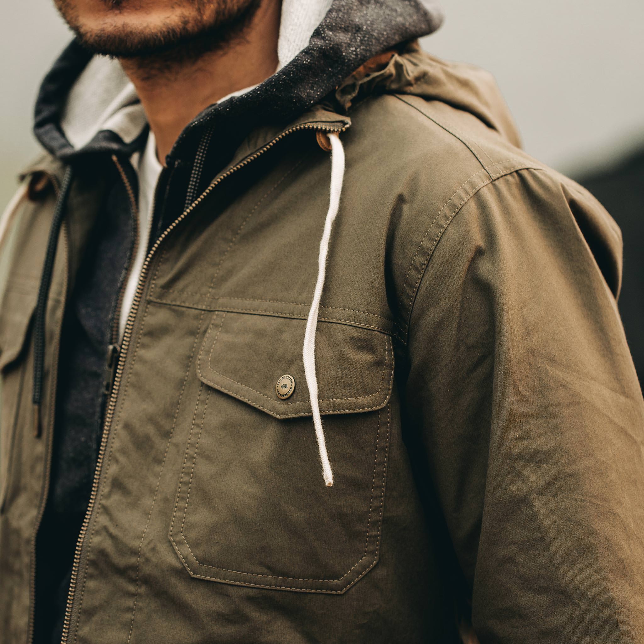 The Welterweight Winslow in Olive Dry Waxed Canvas - Image 4