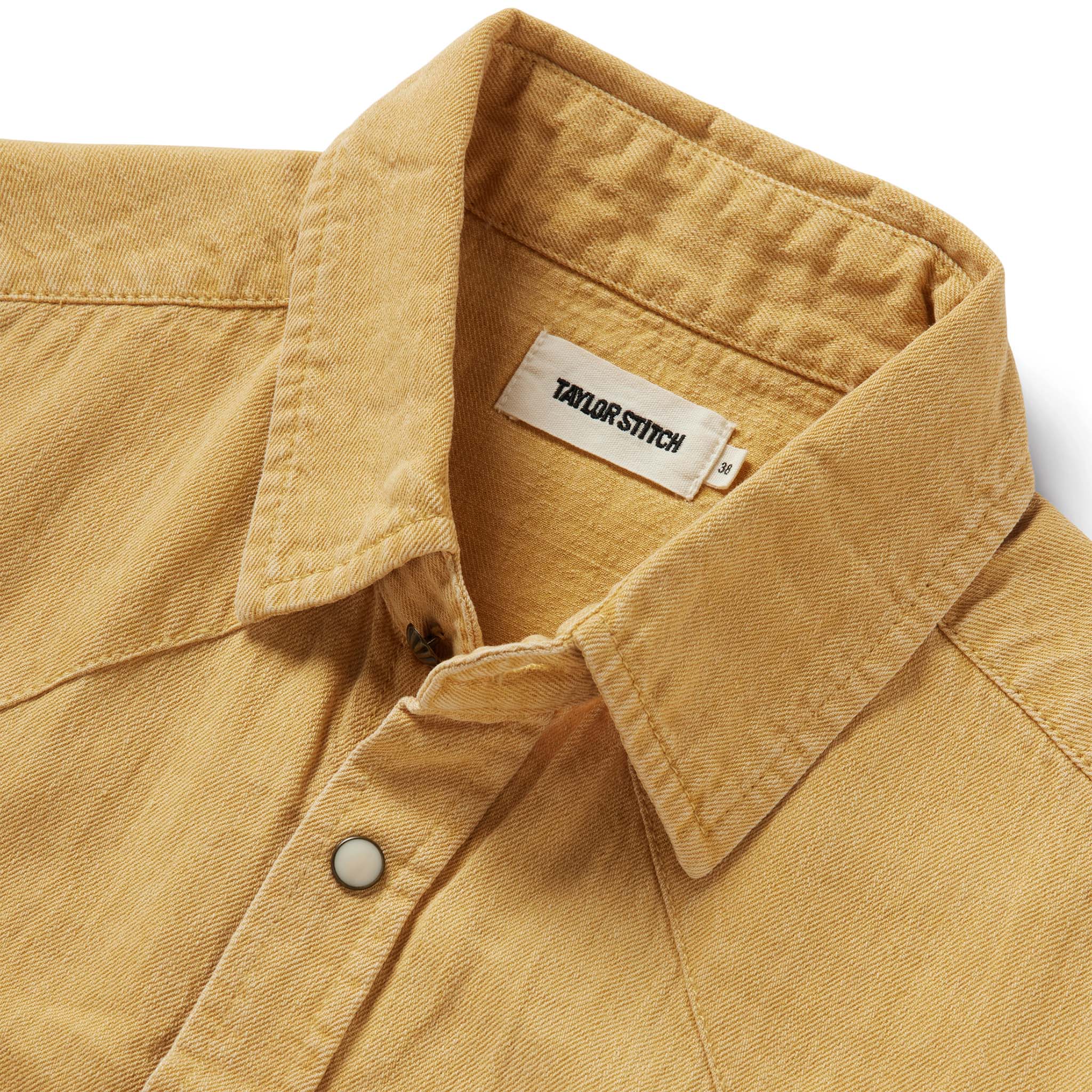 The Western Shirt in Wheat Selvage Denim - Image 6