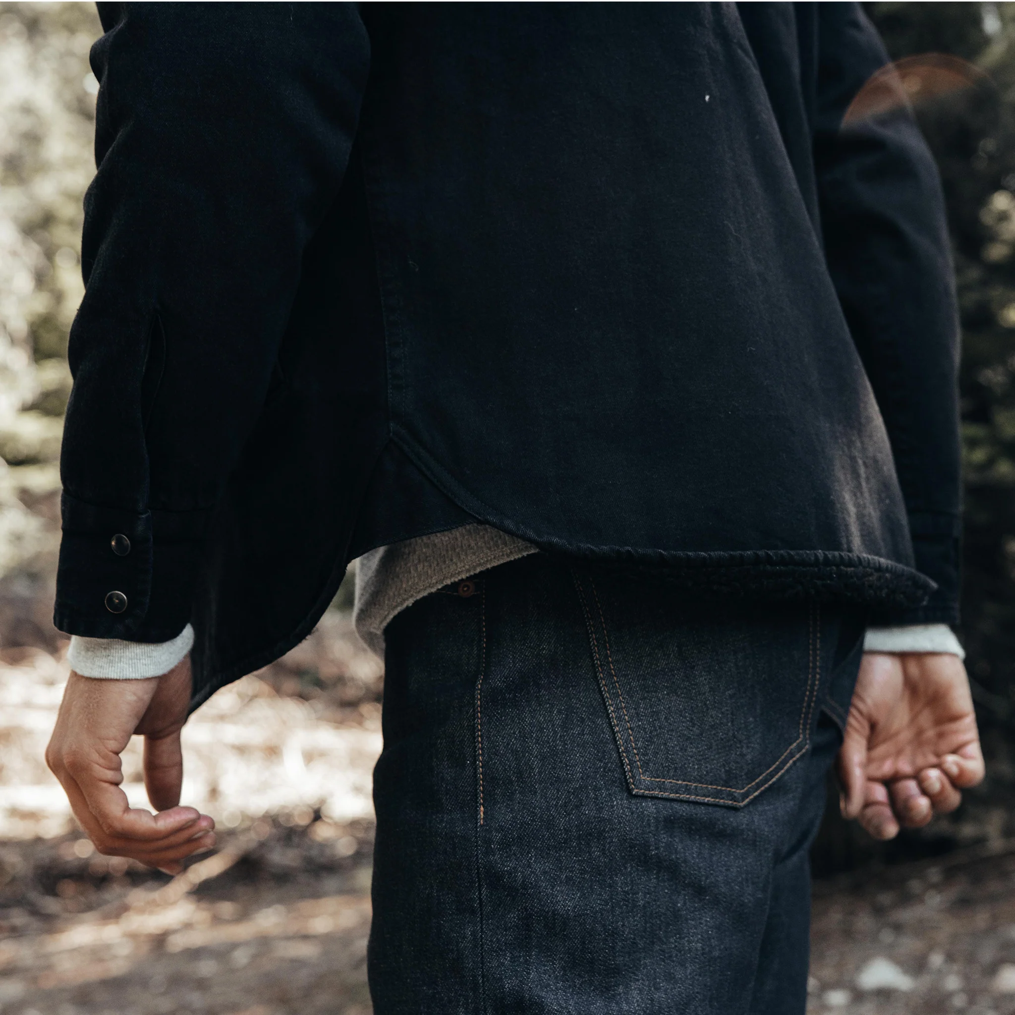 The Western Shirt Jacket in Washed Coal - Image 3