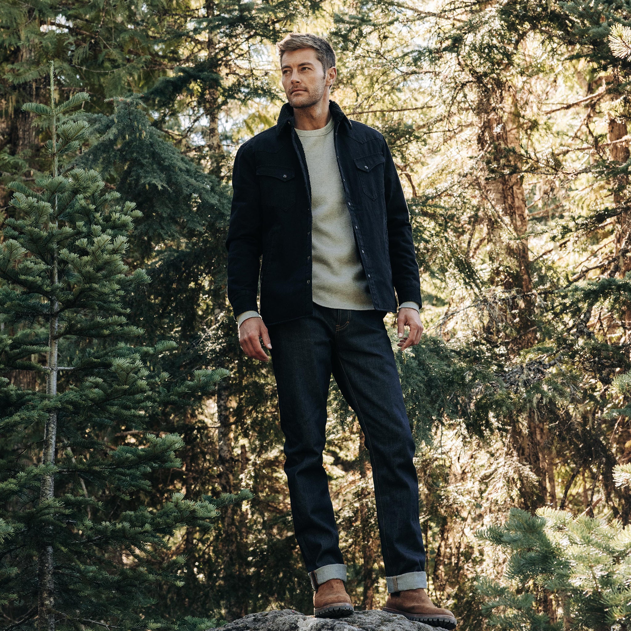 The Western Shirt Jacket in Washed Coal - Image 4