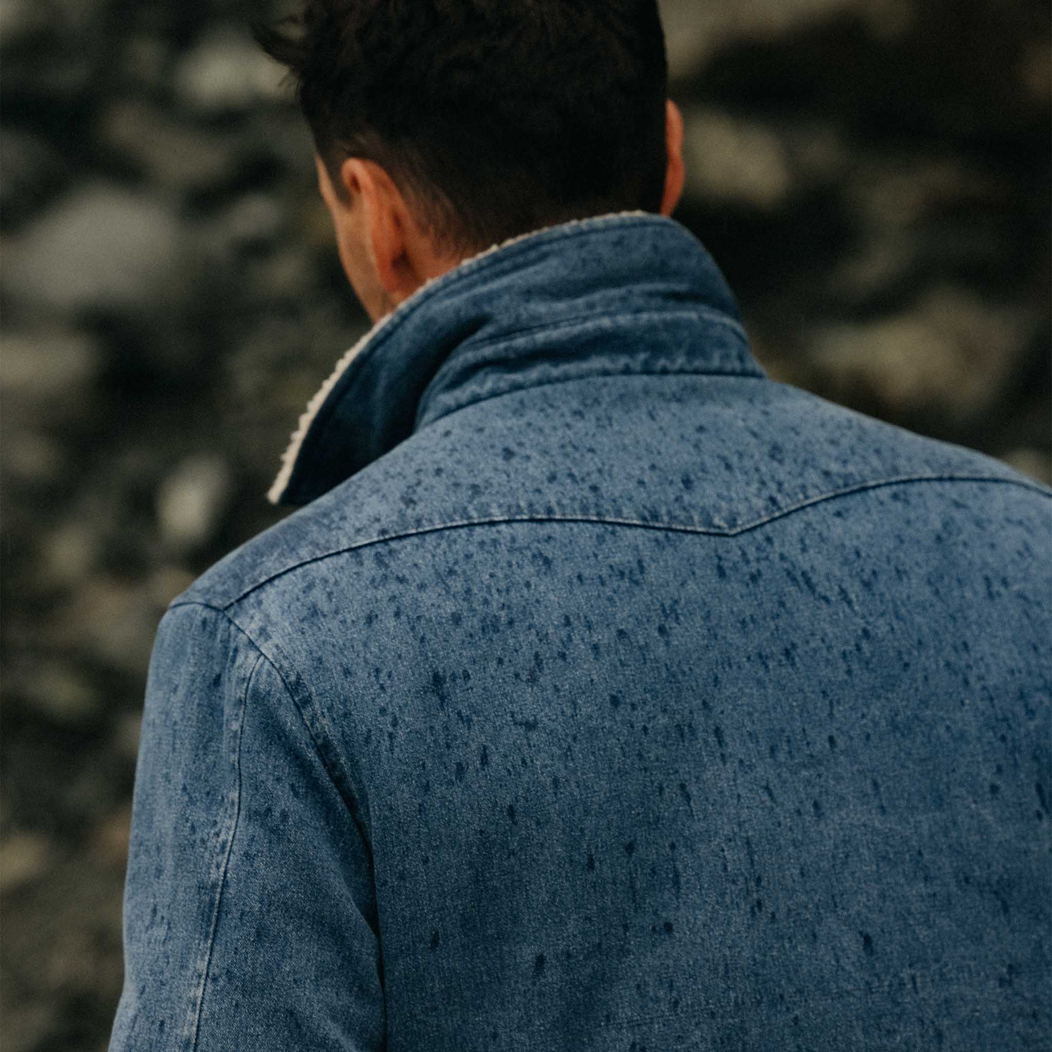 The Western Shirt Jacket in Washed Indigo - Image 5