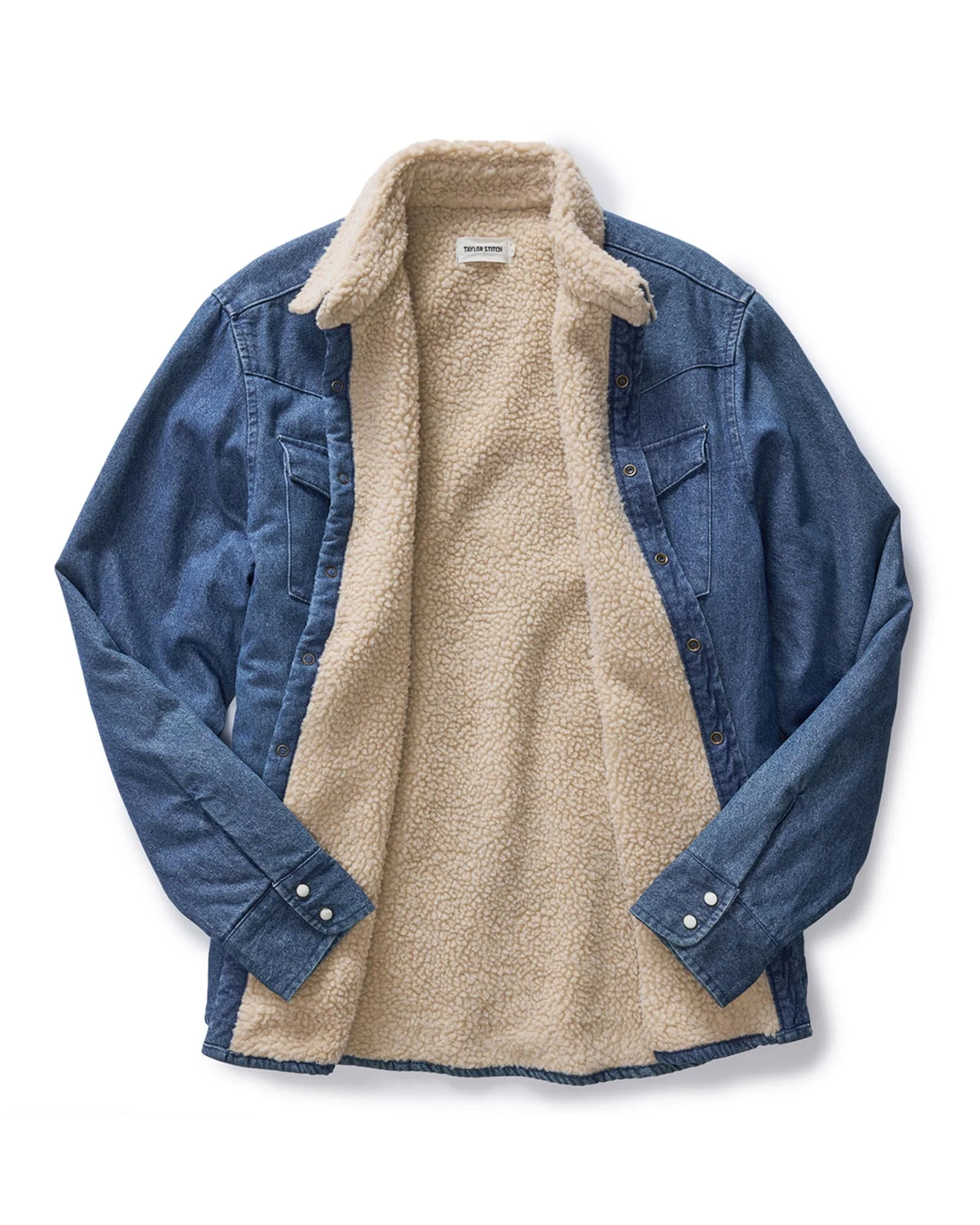 The Western Shirt Jacket in Washed Indigo - Image 8