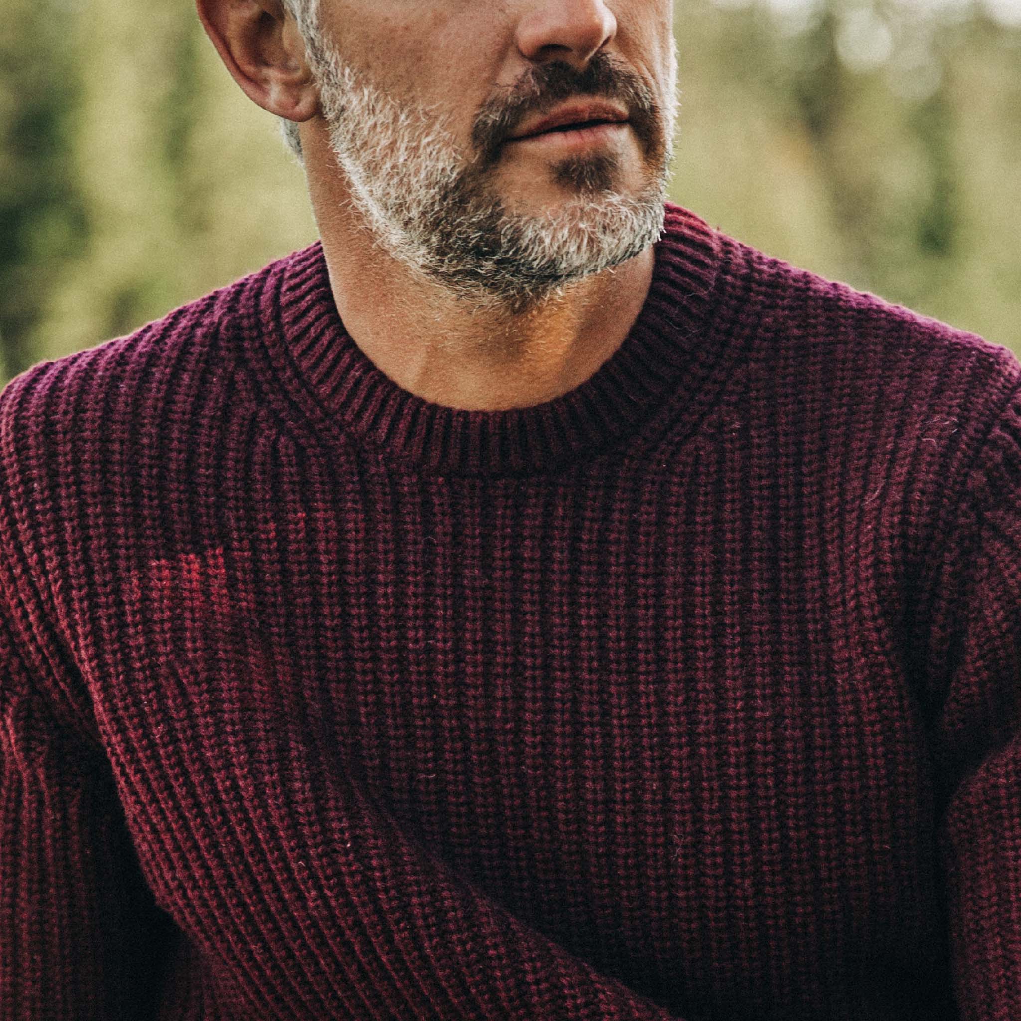 The Wharf Sweater in Burgundy - Image 3