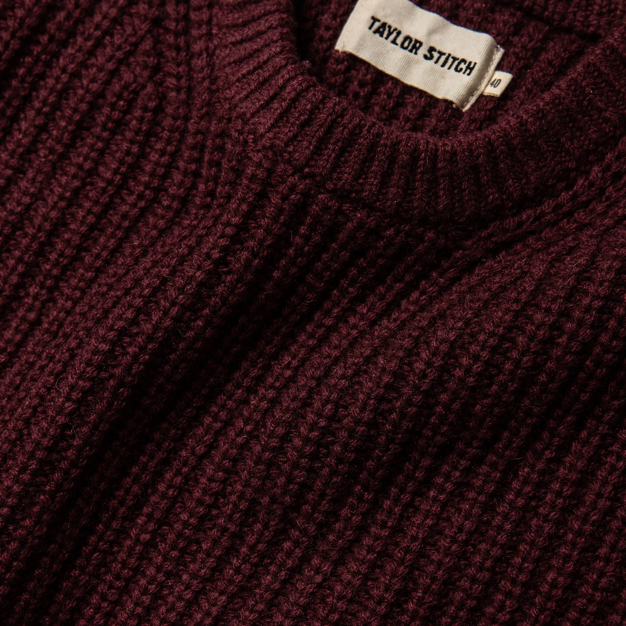 The Wharf Sweater in Burgundy - Image 6