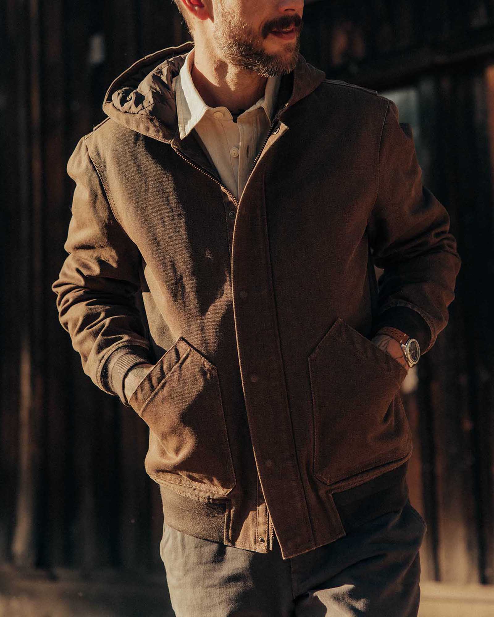The Workhorse Hoodie in Aged Penny Chipped Canvas - Image 2