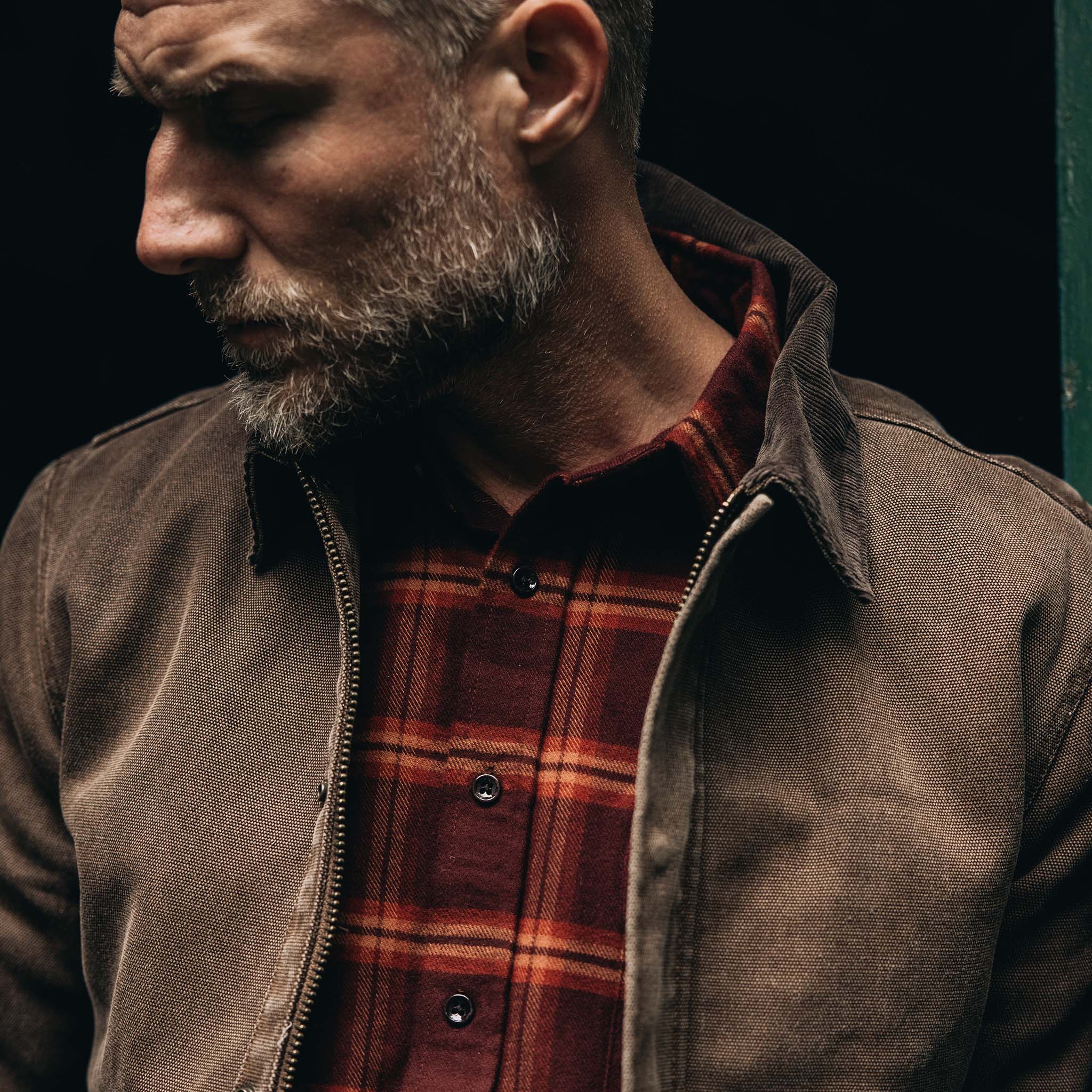 The Workhorse Jacket in Aged Penny Chipped Canvas - Image 3