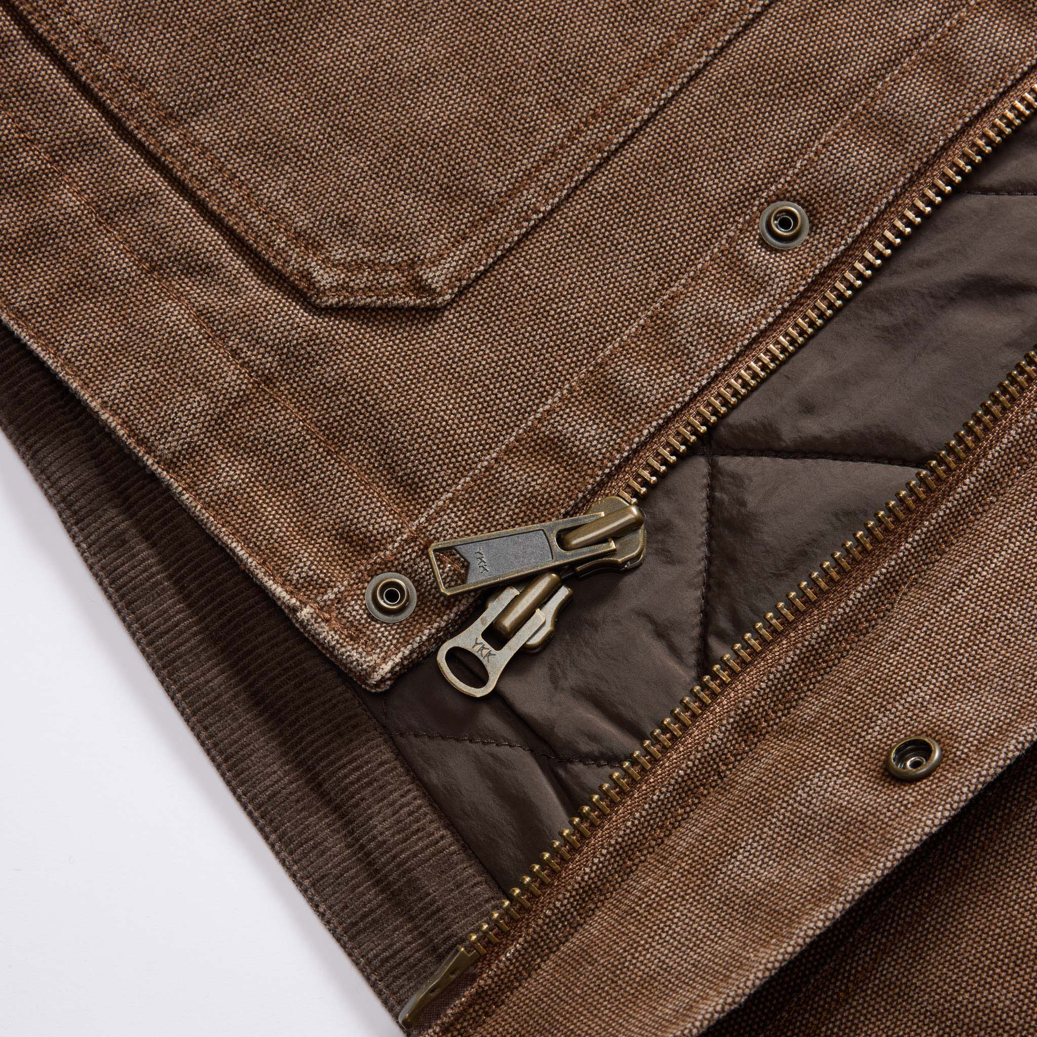 The Workhorse Jacket in Aged Penny Chipped Canvas - Image 8