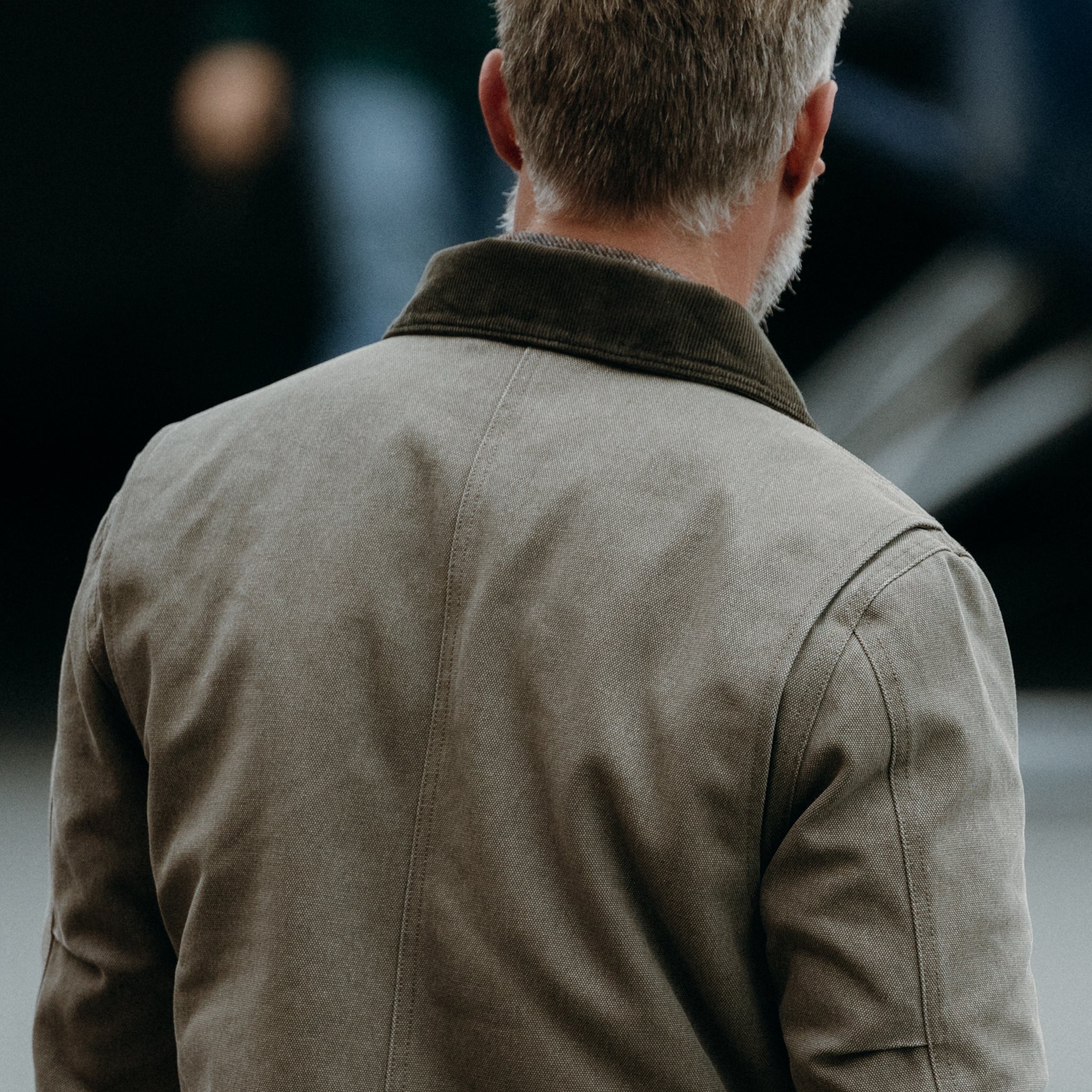 The Workhorse Jacket in Stone Chipped Canvas - Image 3