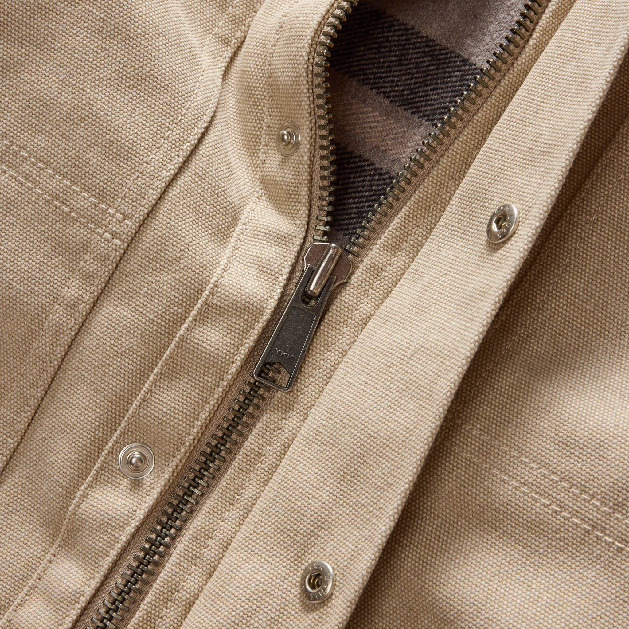 The Workhorse Utility Jacket in Light Khaki Chipped Canvas - Image 8