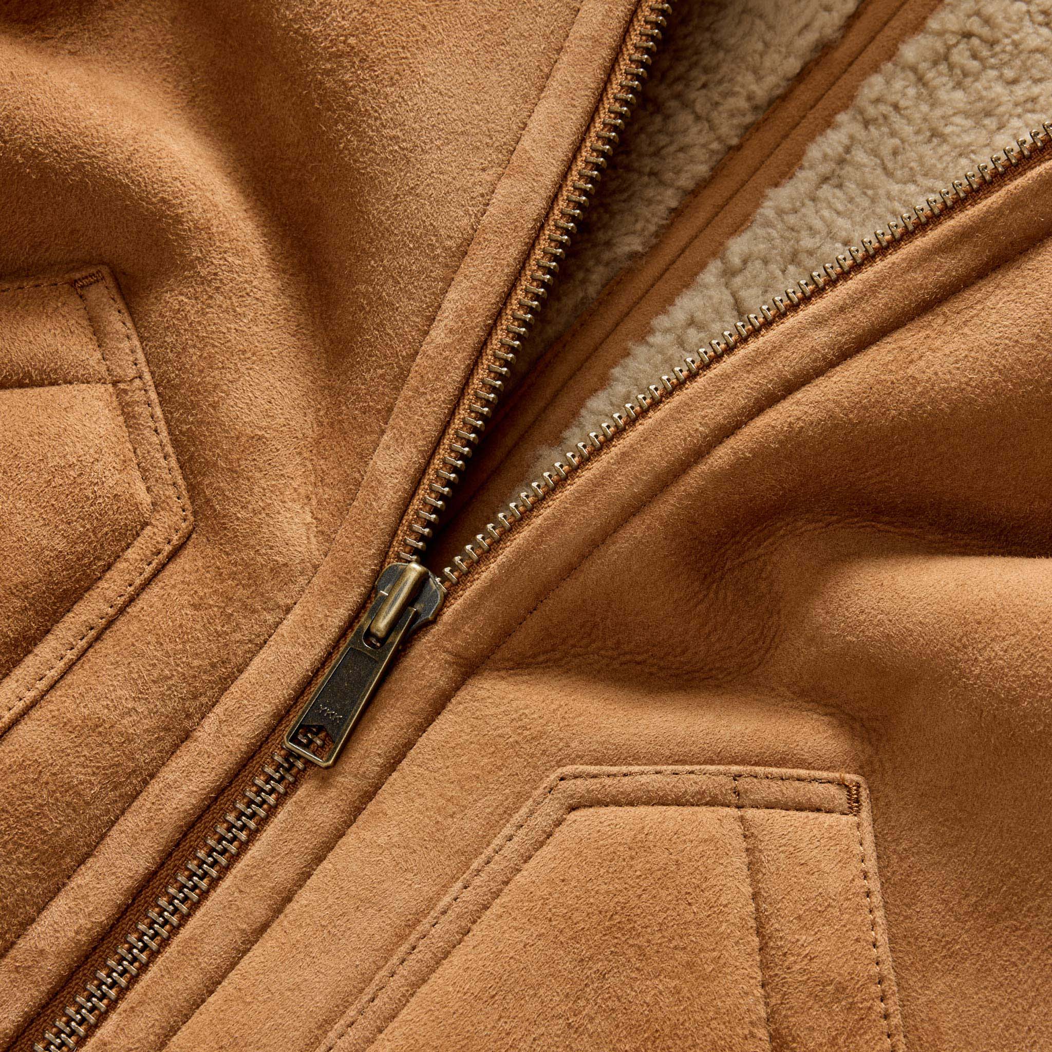 The Wright Jacket in Camel Shearling Leather - Image 10
