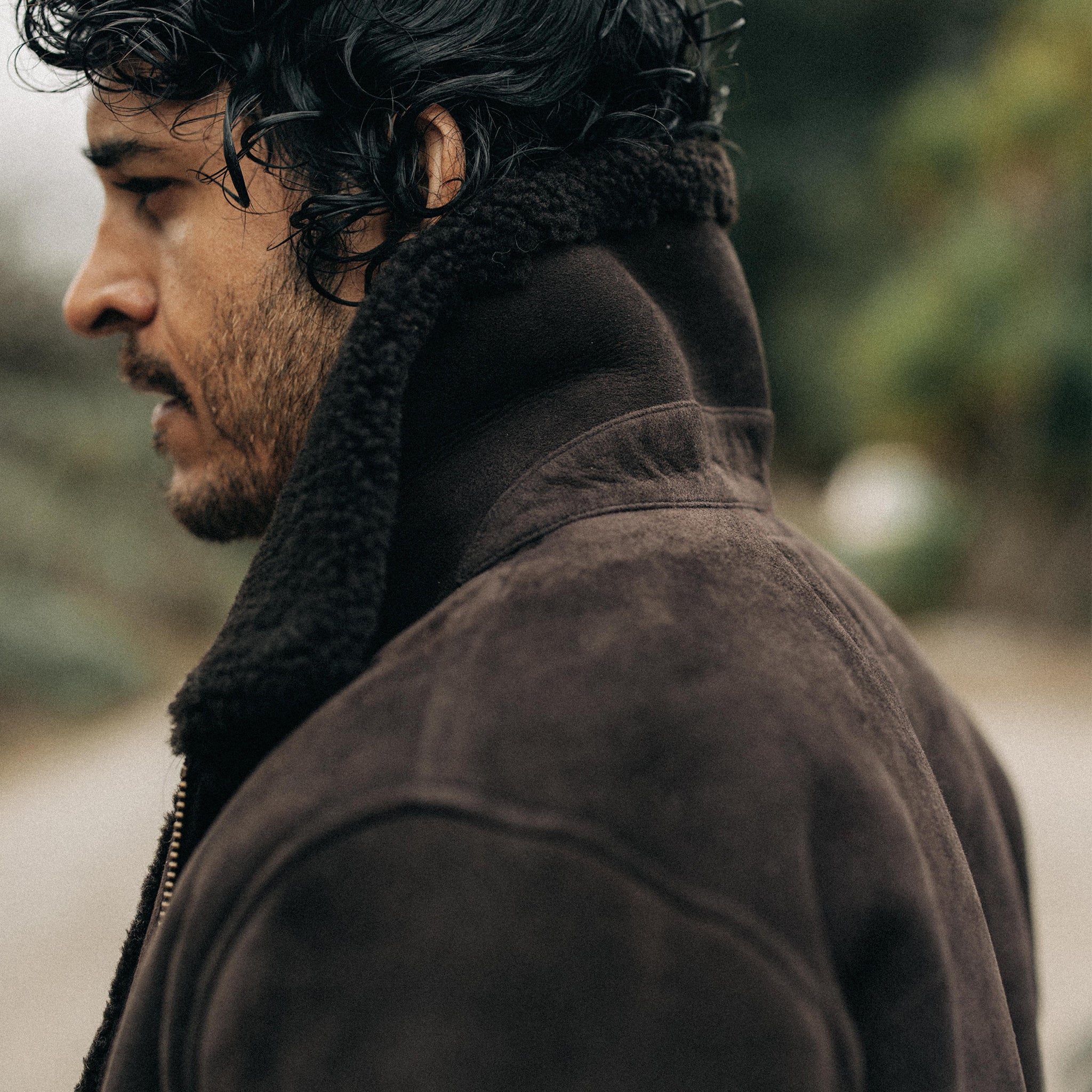 The Wright Jacket in Espresso Shearling - Image 3