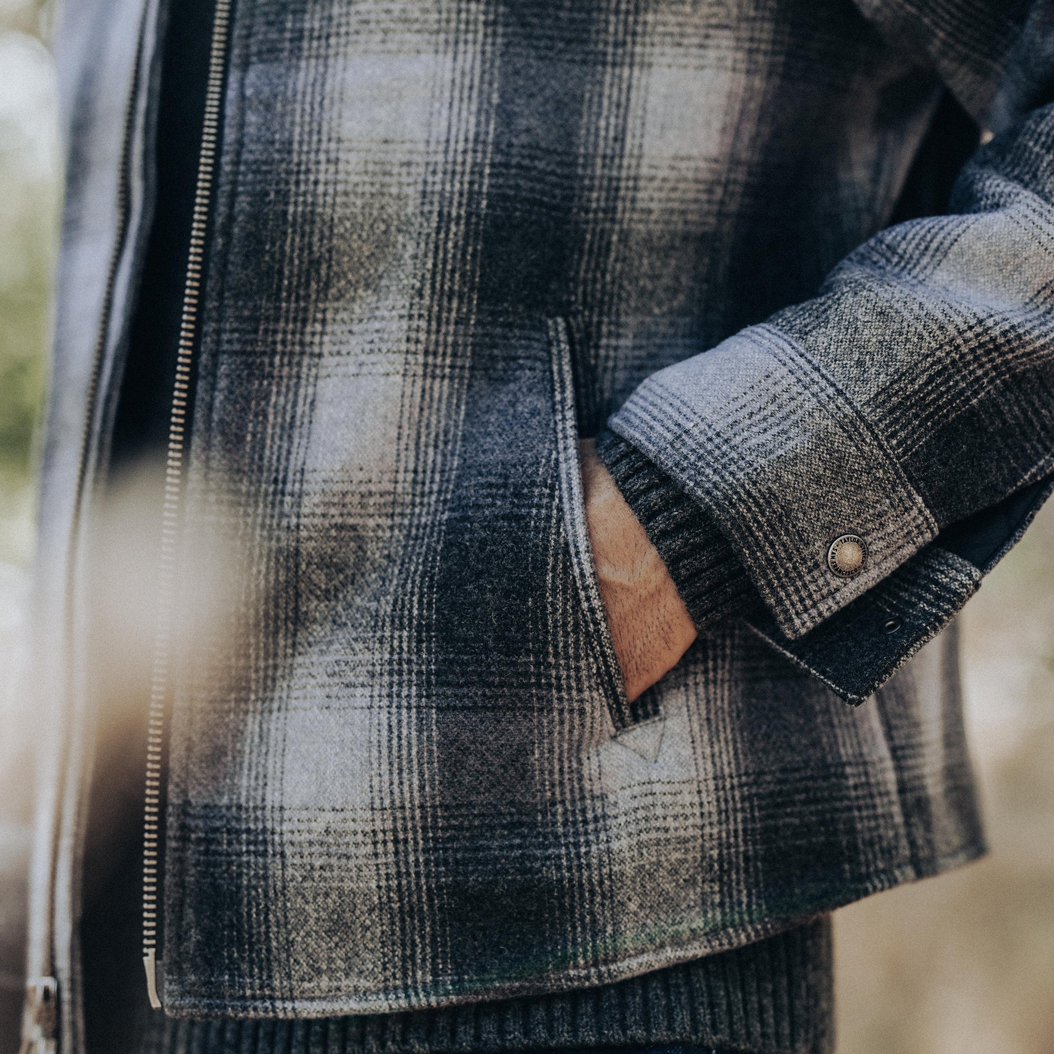 The Wyatt Jacket in Ash Plaid Wool - Image 4