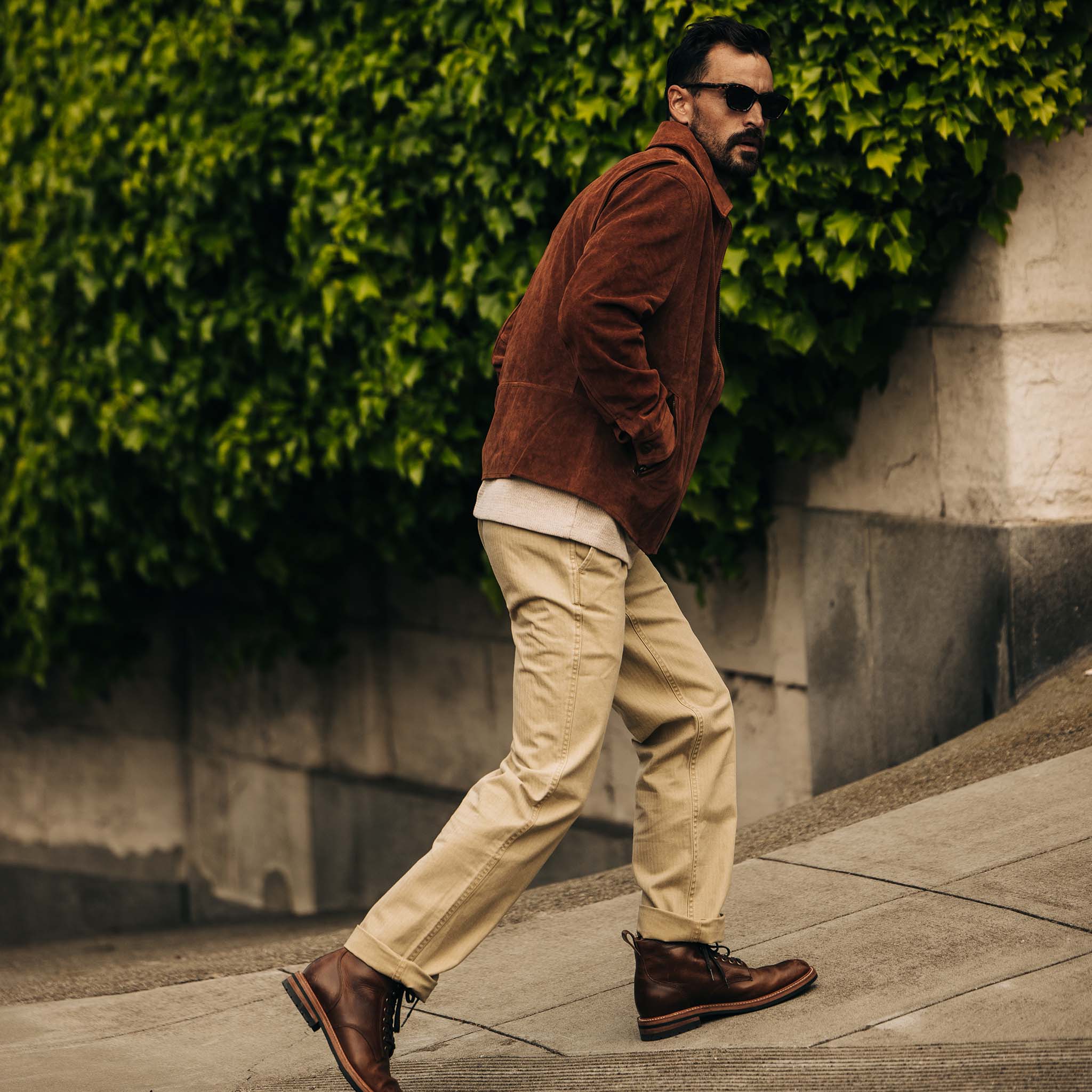 The Wyatt Jacket in Chocolate Suede - Image 5