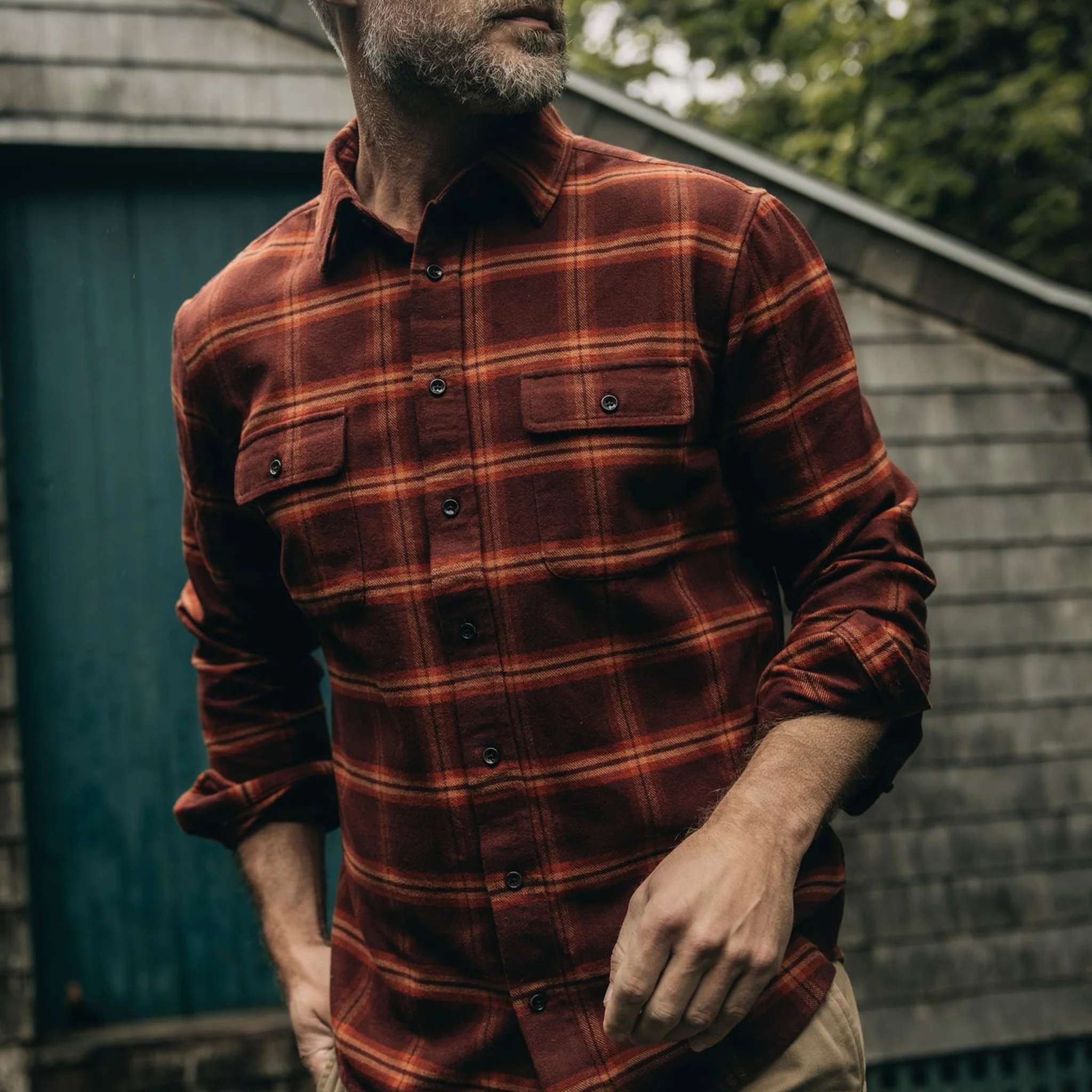 The Yosemite Shirt in Burnt Toffee Plaid - Image 3
