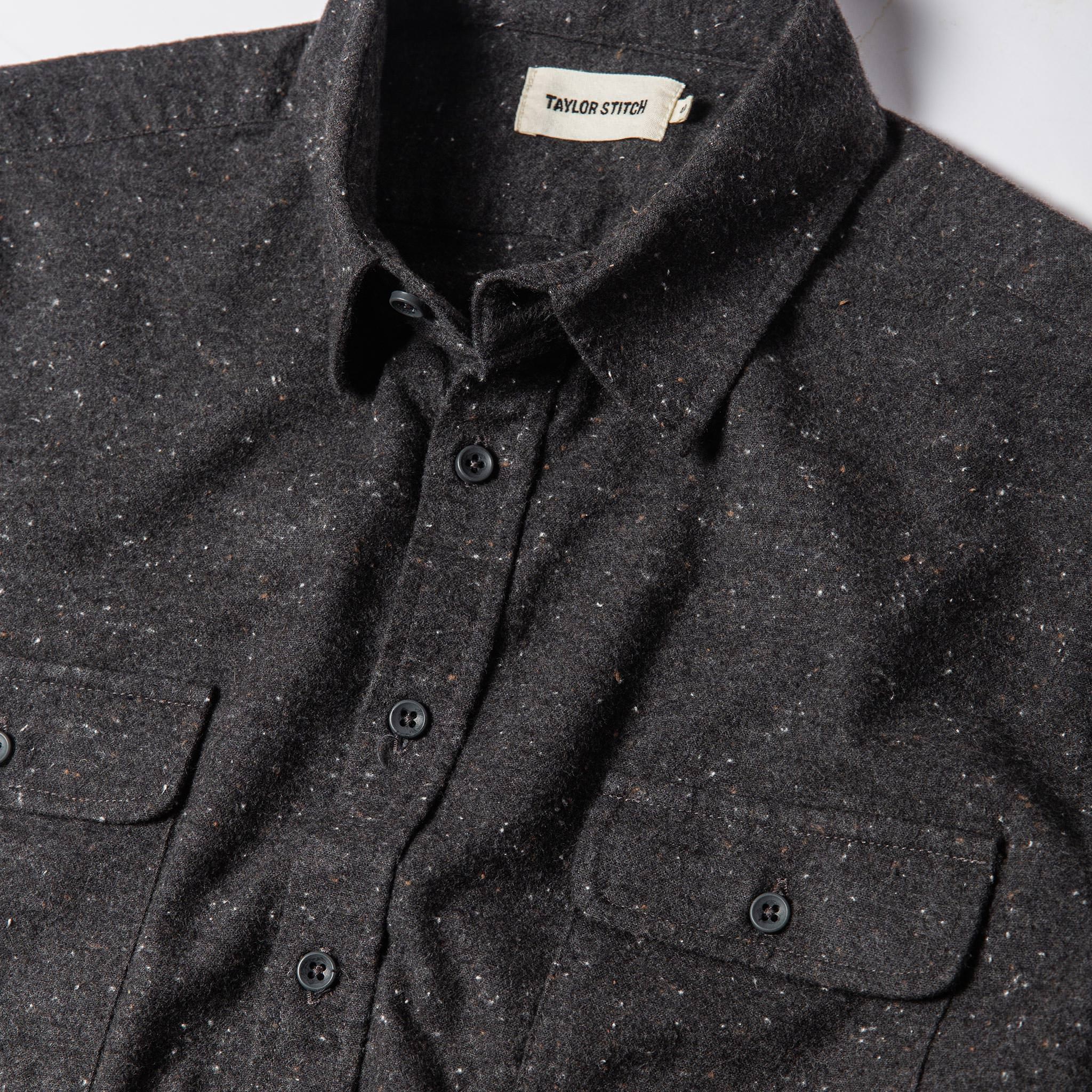 The Yosemite Shirt in Charcoal Donegal - Image 6