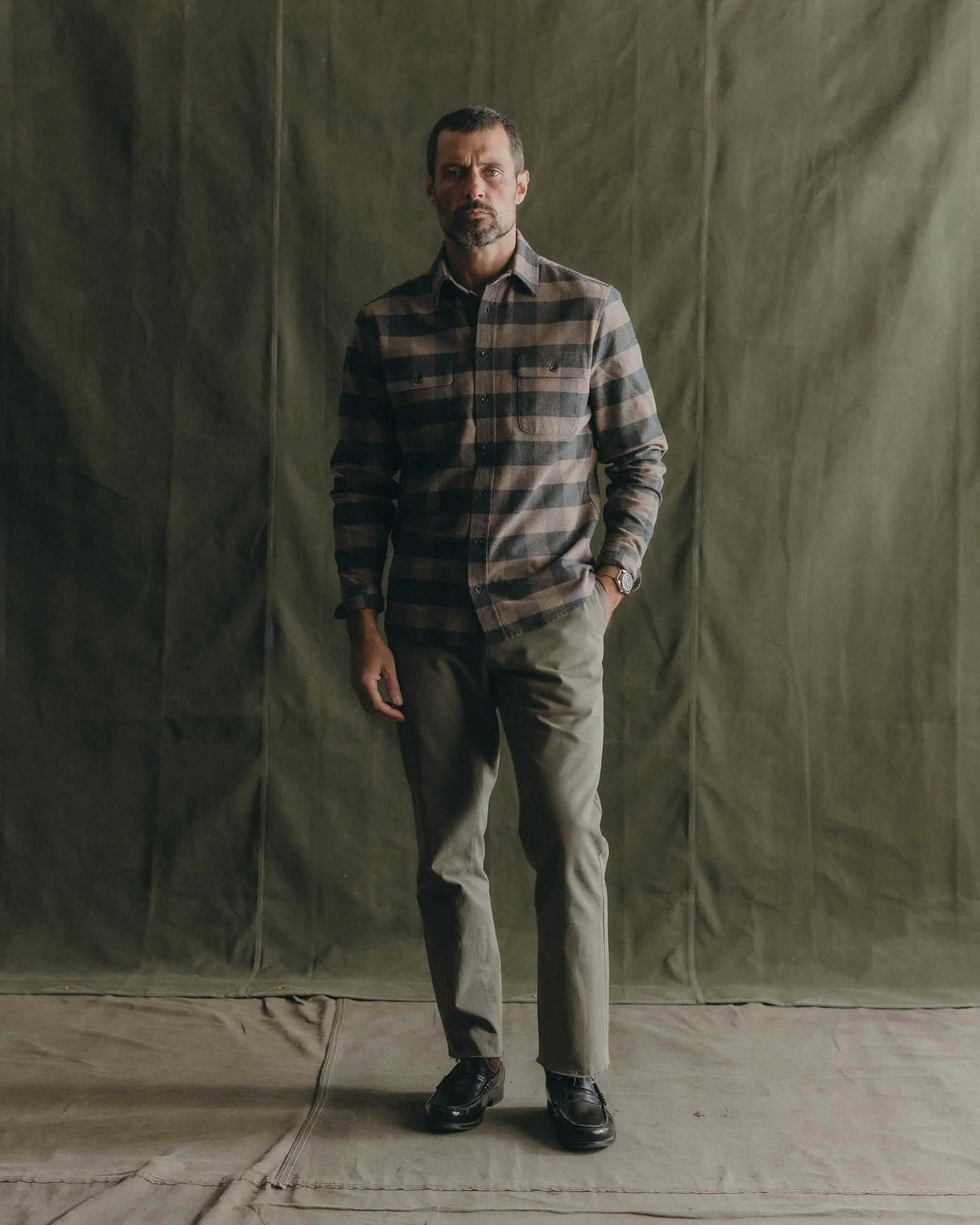 The Yosemite Shirt in Heather Sable Buffalo Check - Image 2