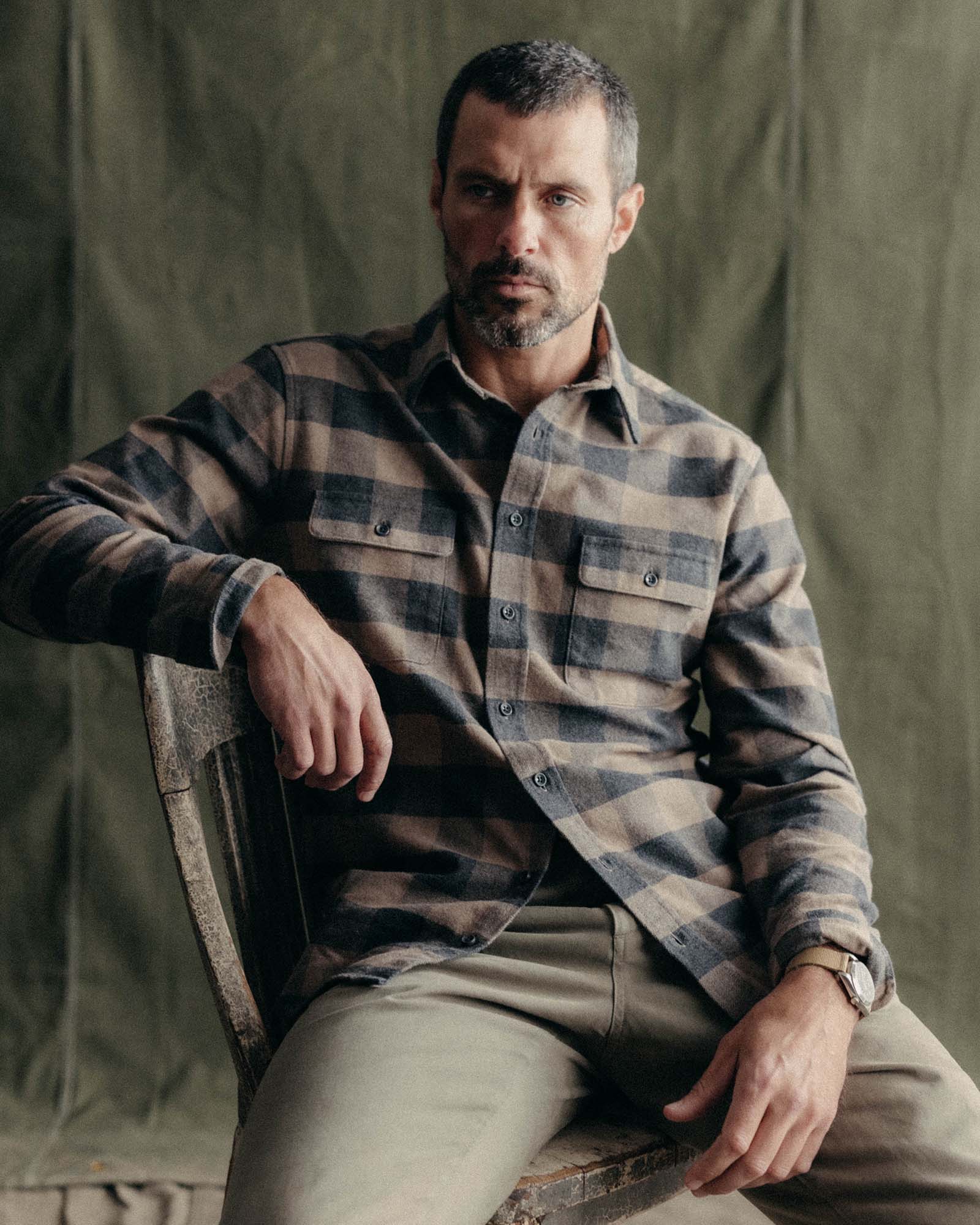 The Yosemite Shirt in Heather Sable Buffalo Check - Image 3