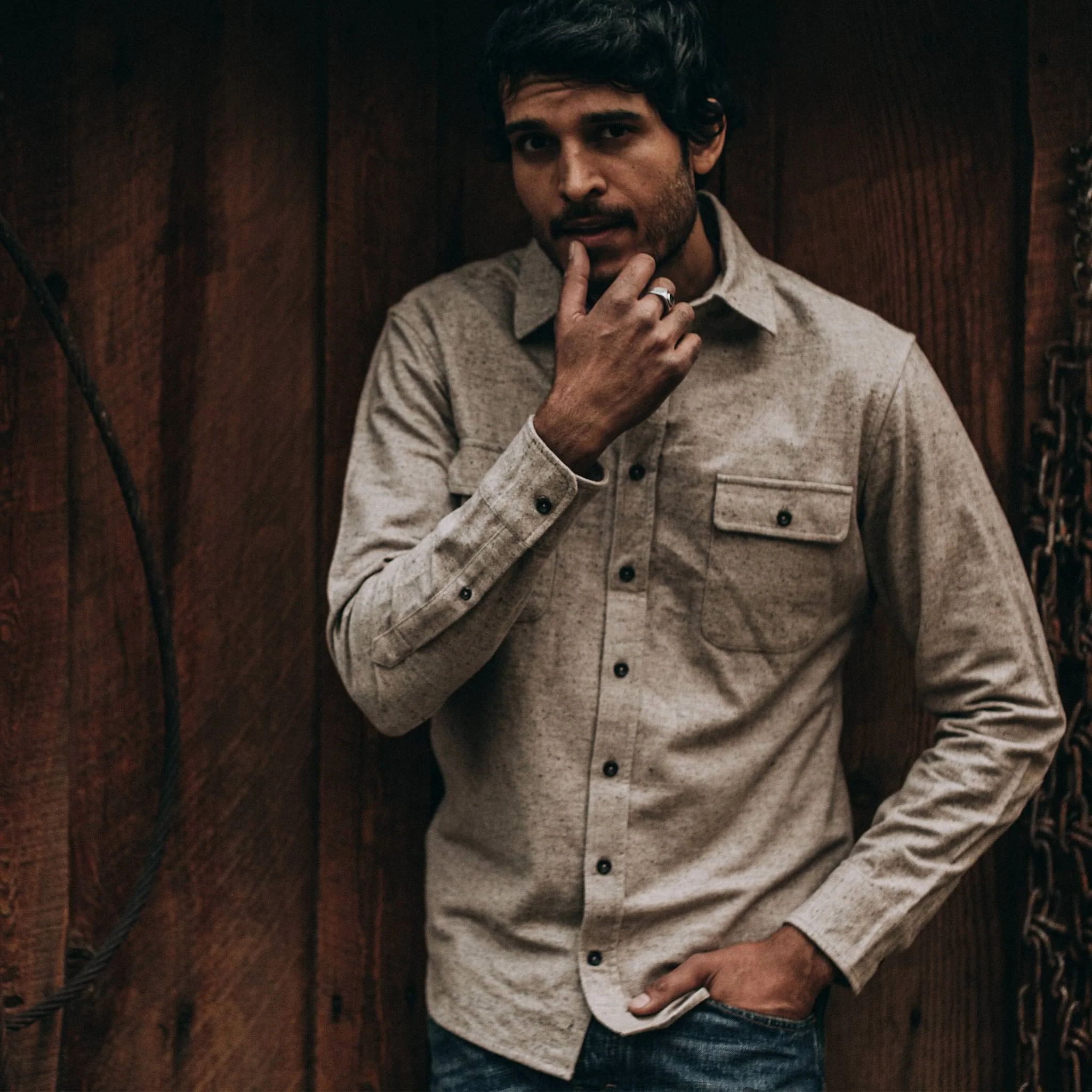 The Yosemite Shirt in Oat Donegal - Image 2