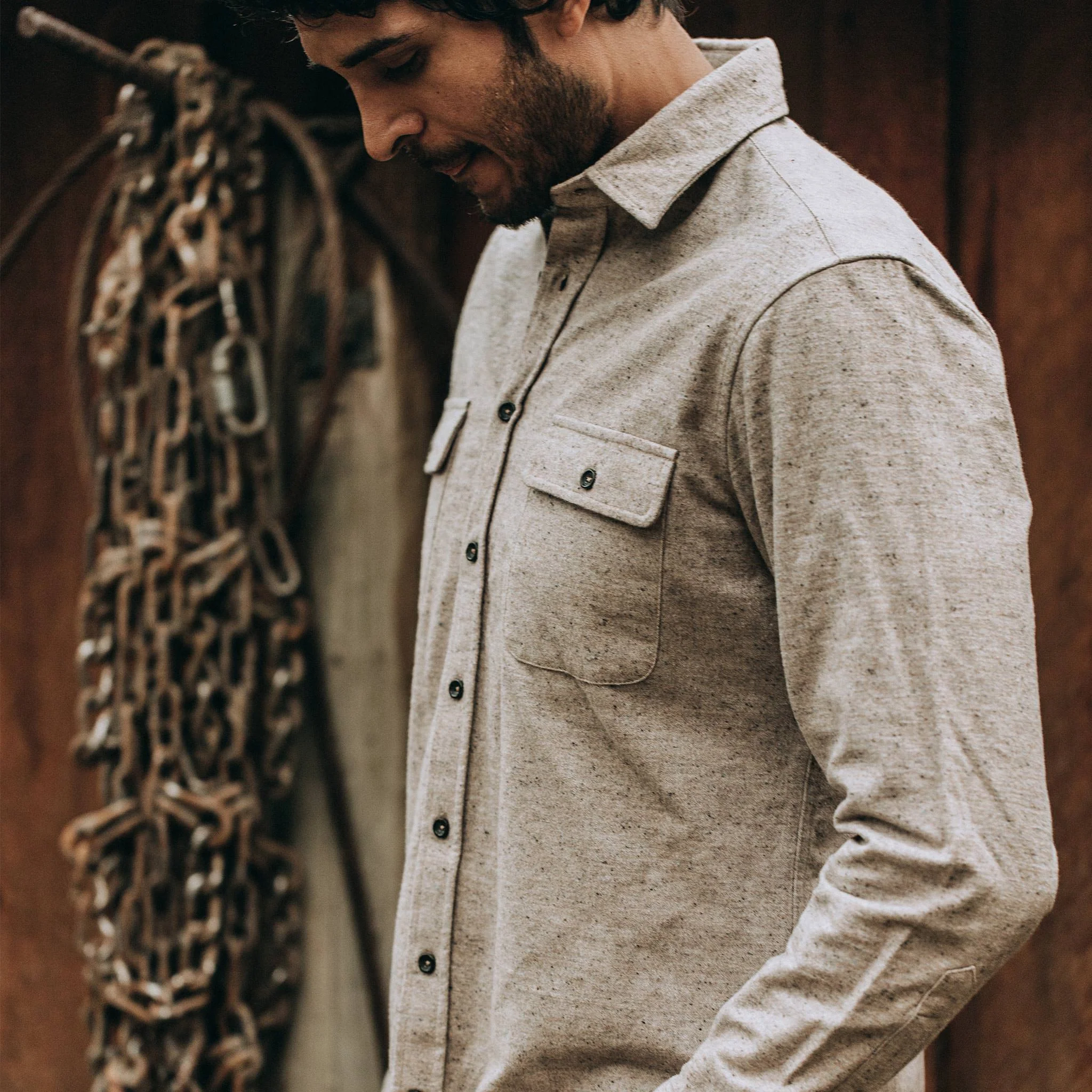 The Yosemite Shirt in Oat Donegal - Image 6